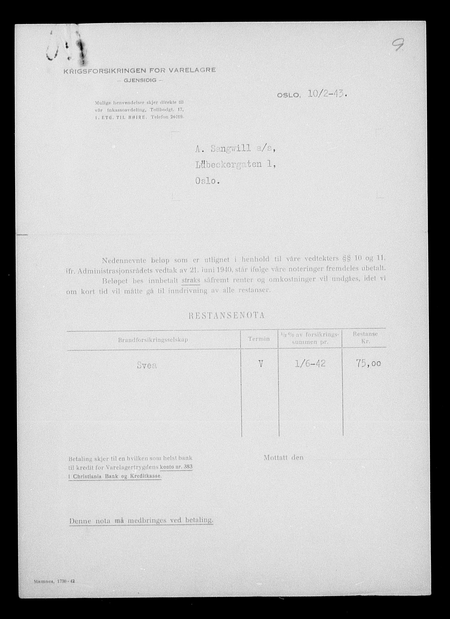 Justisdepartementet, Tilbakeføringskontoret for inndratte formuer, RA/S-1564/H/Hc/Hcc/L0977: --, 1945-1947, p. 59