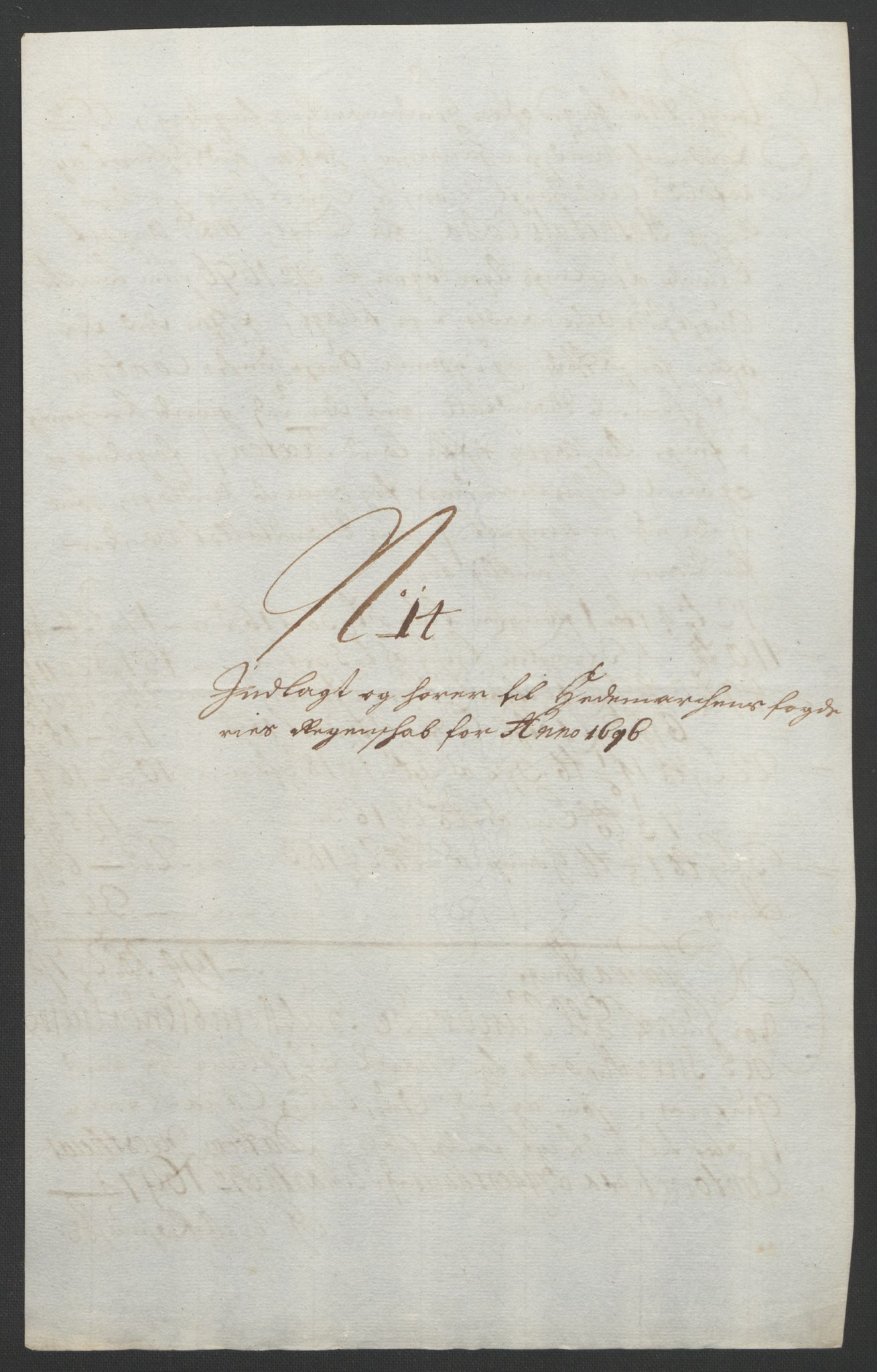 Rentekammeret inntil 1814, Reviderte regnskaper, Fogderegnskap, AV/RA-EA-4092/R16/L1036: Fogderegnskap Hedmark, 1695-1696, p. 428