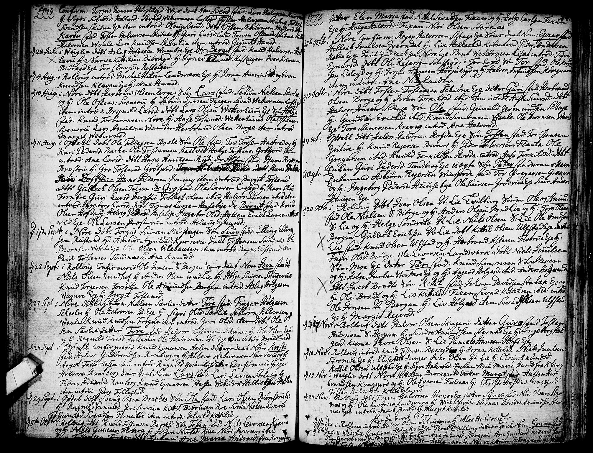 Rollag kirkebøker, SAKO/A-240/F/Fa/L0003: Parish register (official) no. I 3, 1743-1778, p. 154