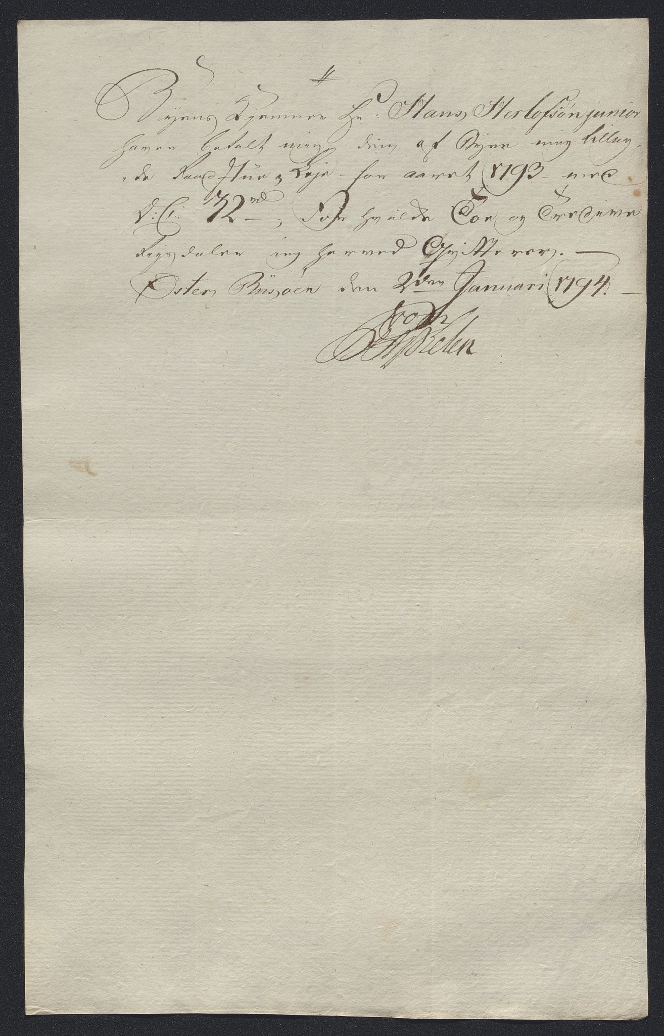 Danske Kanselli 1800-1814, AV/RA-EA-3024/K/Kk/Kka/Kkac/L0234: Kjøpstadregnskap Øster Risør, 1791-1795, p. 280