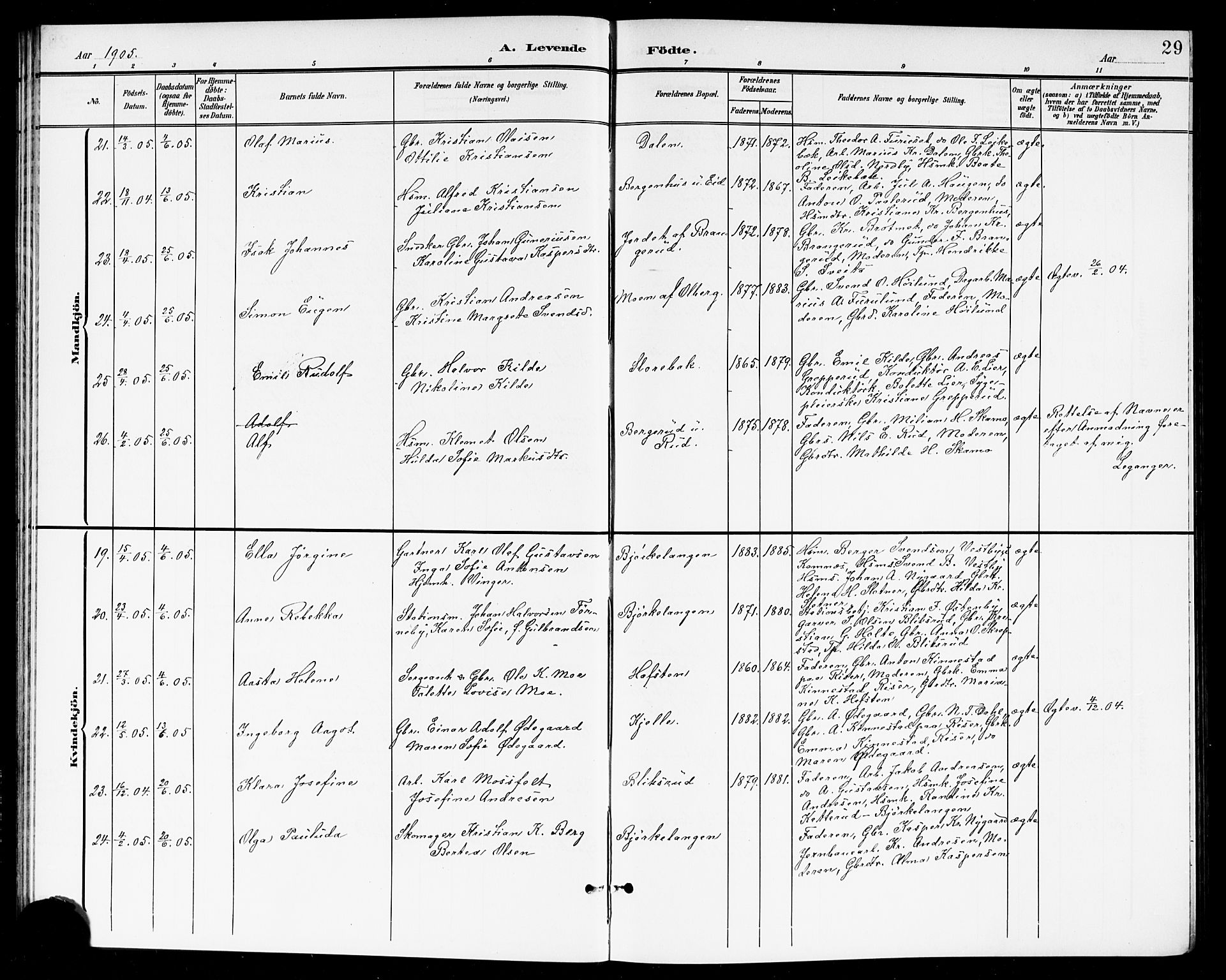 Høland prestekontor Kirkebøker, AV/SAO-A-10346a/G/Ga/L0007: Parish register (copy) no. I 7, 1902-1914, p. 29