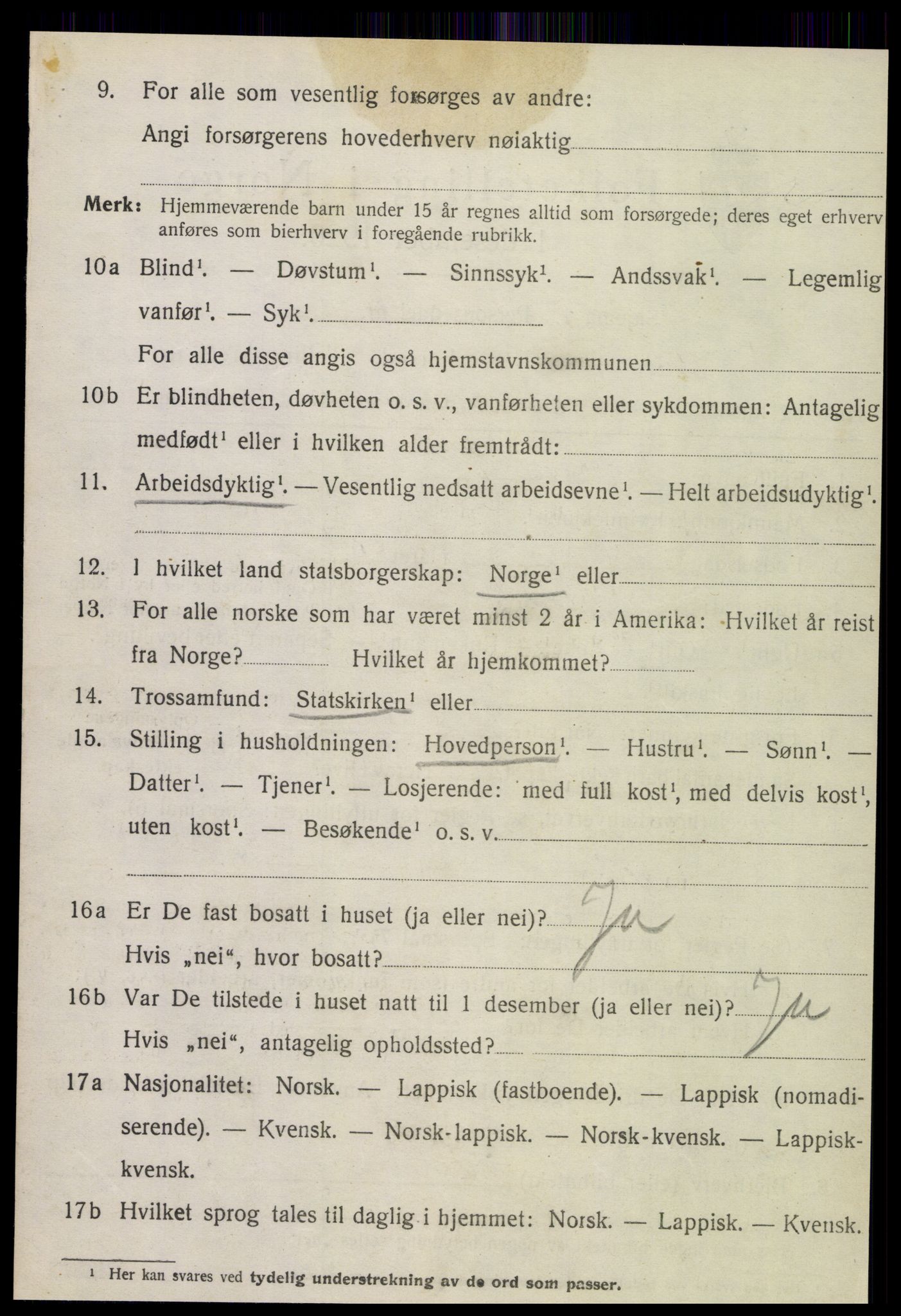 SAT, 1920 census for Meløy, 1920, p. 3436