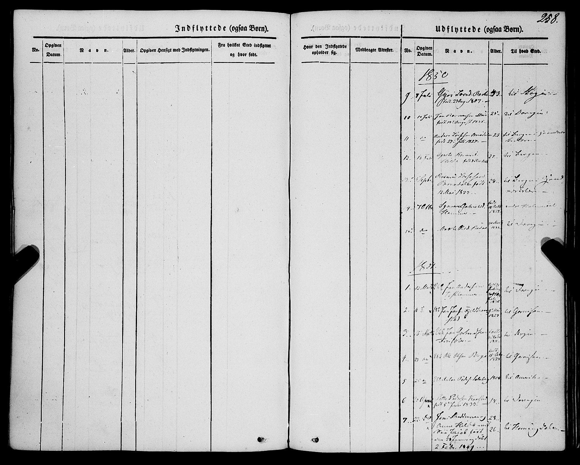 Innvik sokneprestembete, AV/SAB-A-80501: Parish register (official) no. A 5, 1847-1865, p. 258