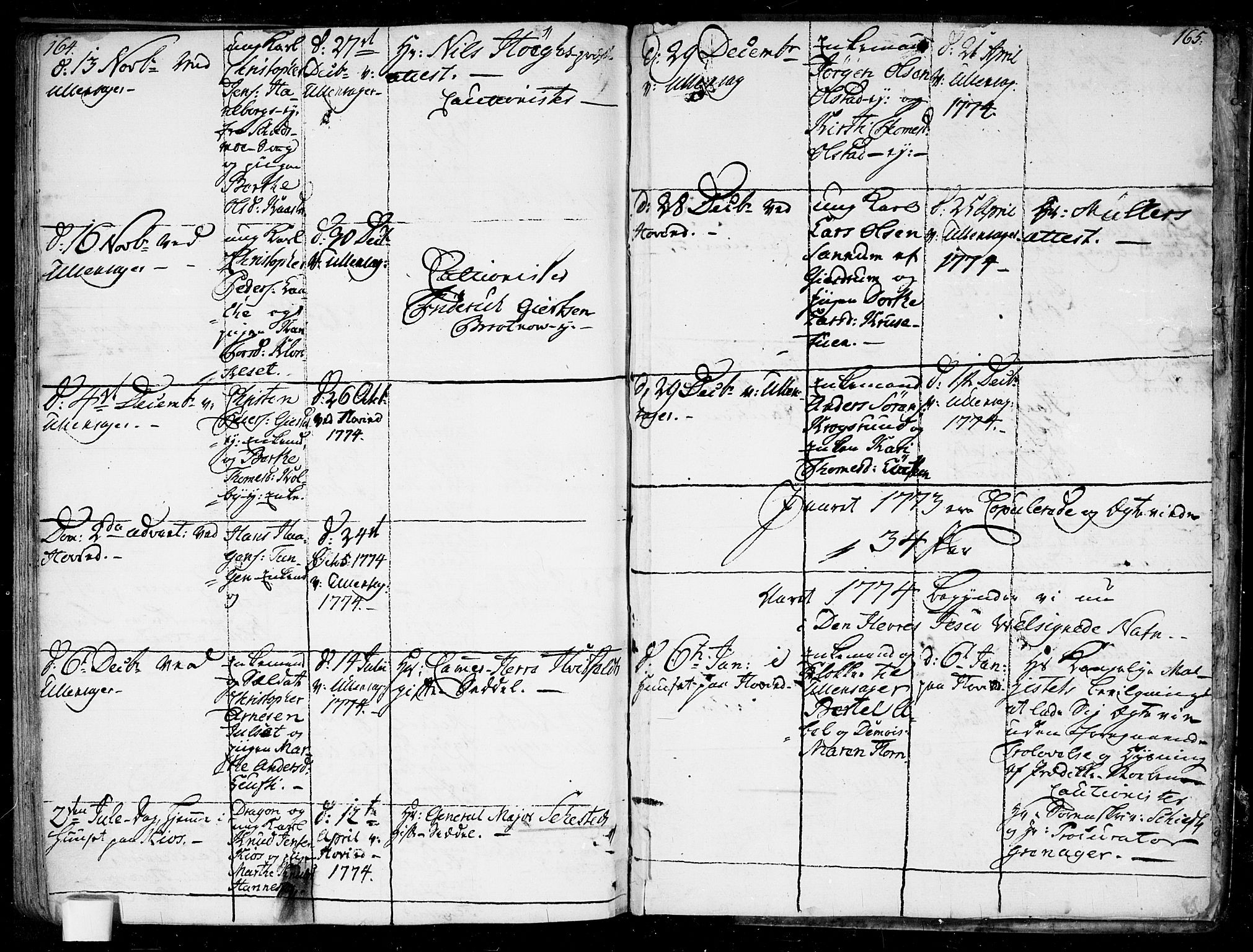 Ullensaker prestekontor Kirkebøker, SAO/A-10236a/F/Fa/L0010: Parish register (official) no. I 10, 1733-1776, p. 164-165