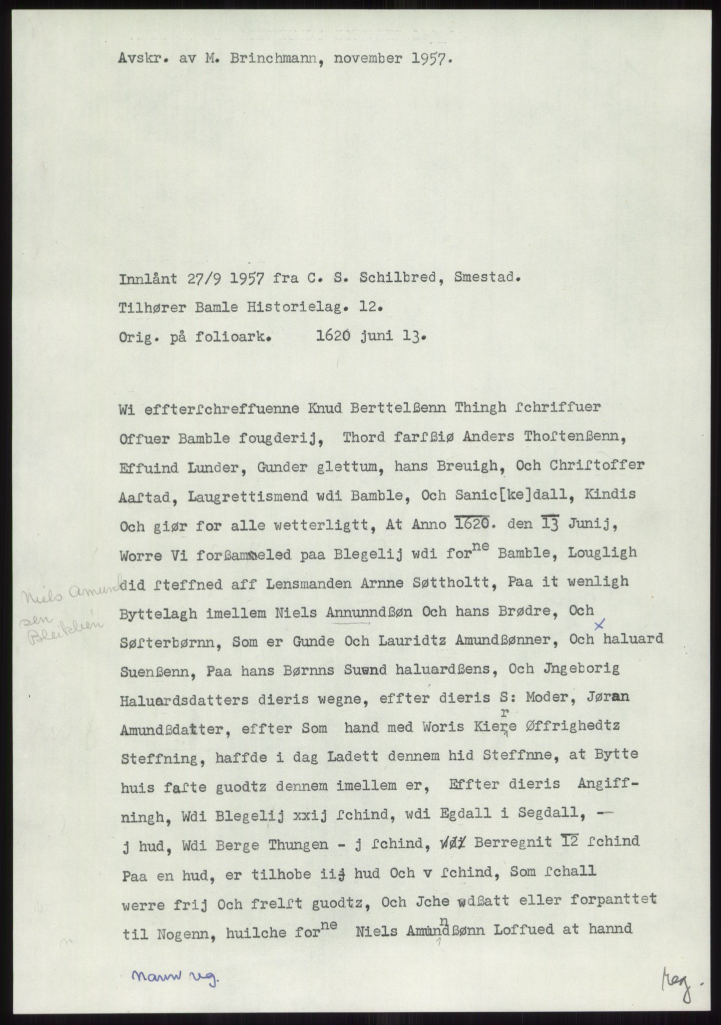 Samlinger til kildeutgivelse, Diplomavskriftsamlingen, RA/EA-4053/H/Ha, p. 1379