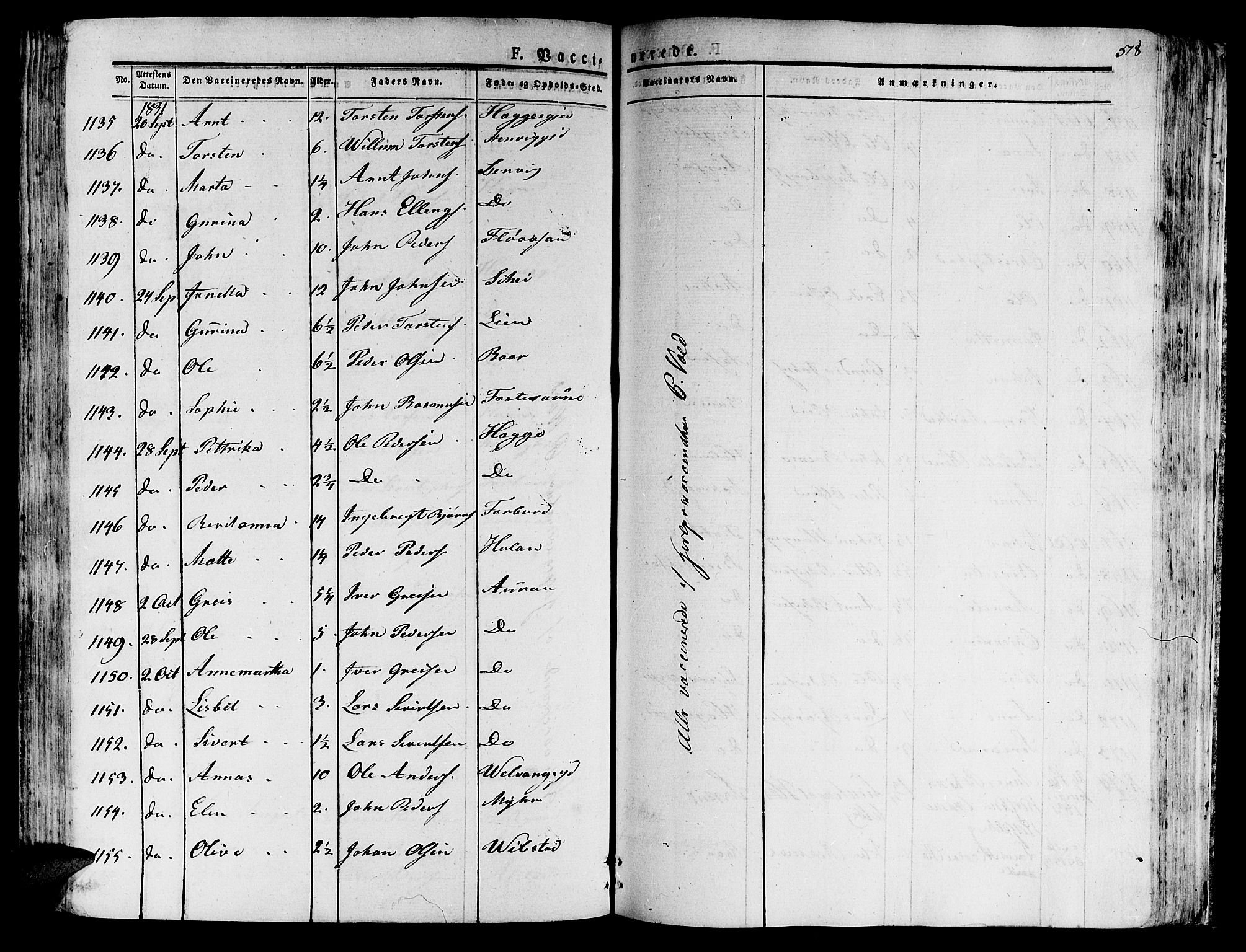 Ministerialprotokoller, klokkerbøker og fødselsregistre - Nord-Trøndelag, AV/SAT-A-1458/709/L0070: Parish register (official) no. 709A10, 1820-1832, p. 518