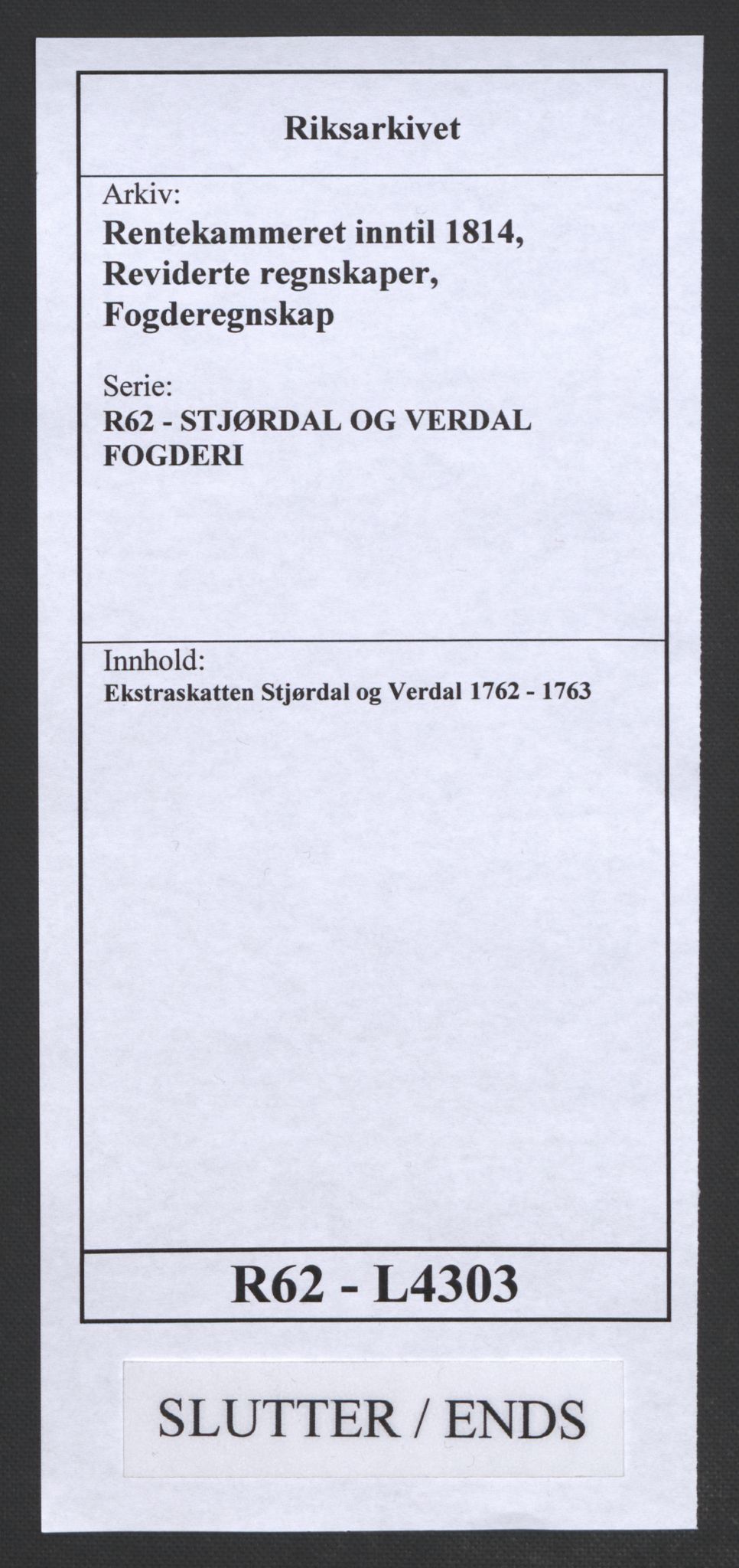 Rentekammeret inntil 1814, Reviderte regnskaper, Fogderegnskap, RA/EA-4092/R62/L4303: Ekstraskatten Stjørdal og Verdal, 1762-1763, p. 419