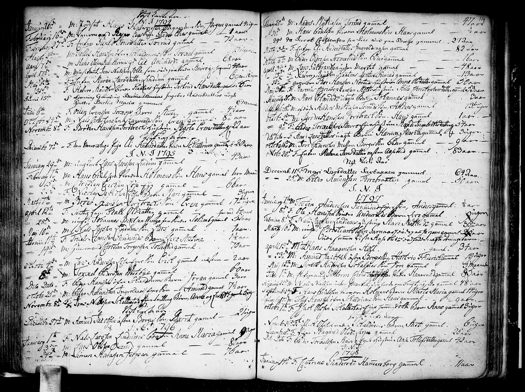 Skoger kirkebøker, SAKO/A-59/F/Fa/L0001: Parish register (official) no. I 1, 1746-1814, p. 119