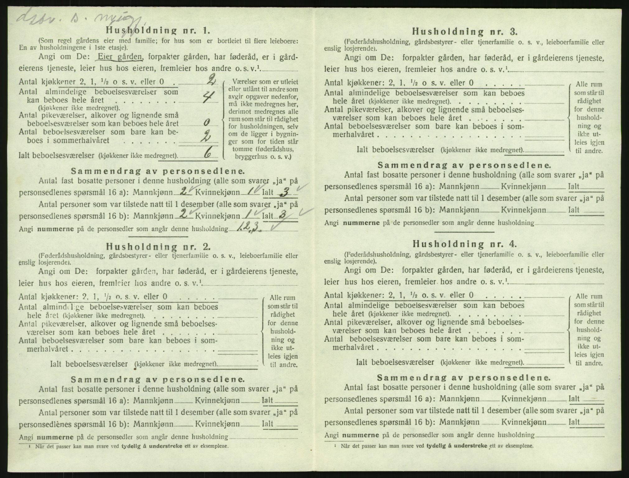 SAKO, 1920 census for Tjølling, 1920, p. 996