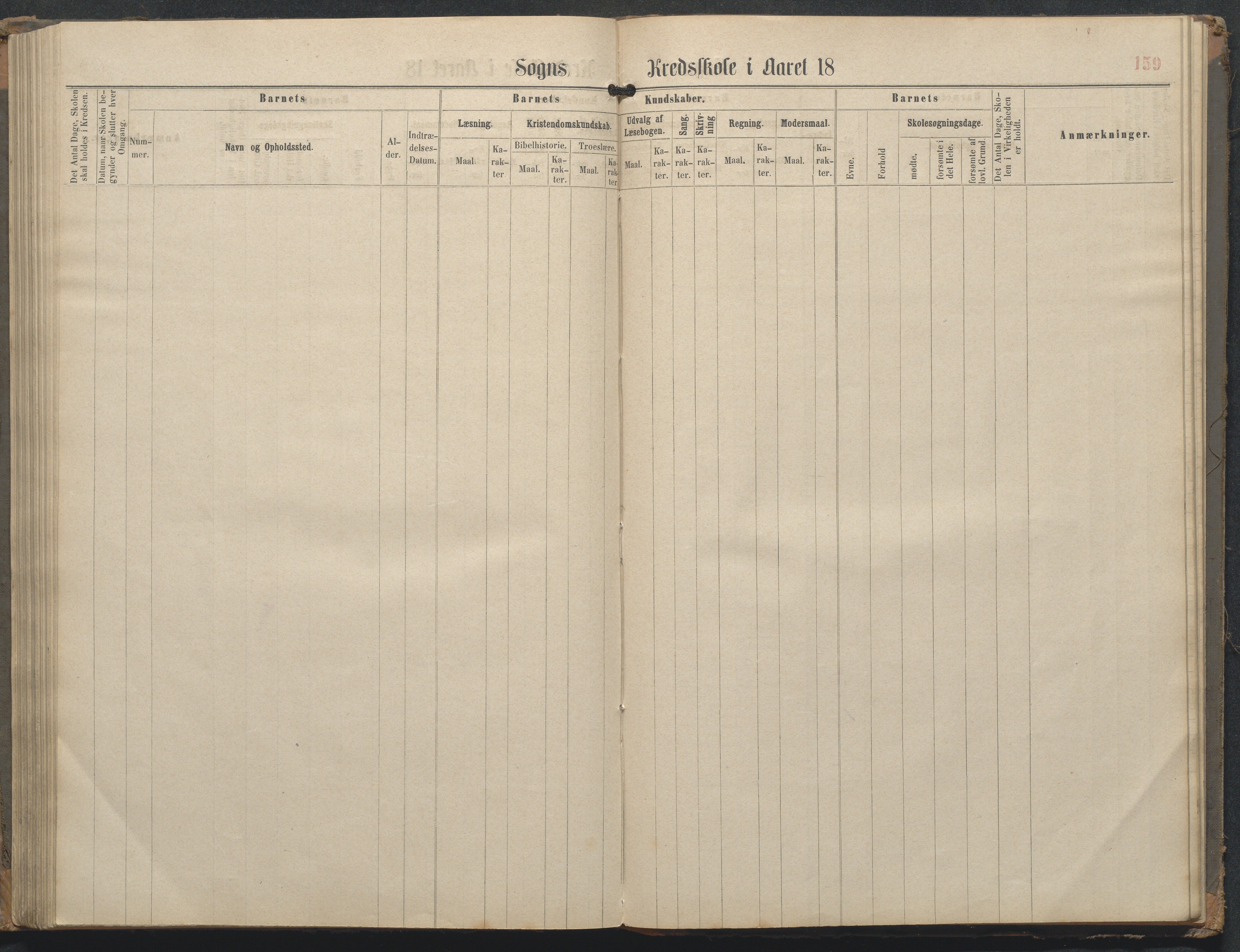 Øyestad kommune frem til 1979, AAKS/KA0920-PK/06/06L/L0002: Skoleprotokoll, 1863-1899, p. 159