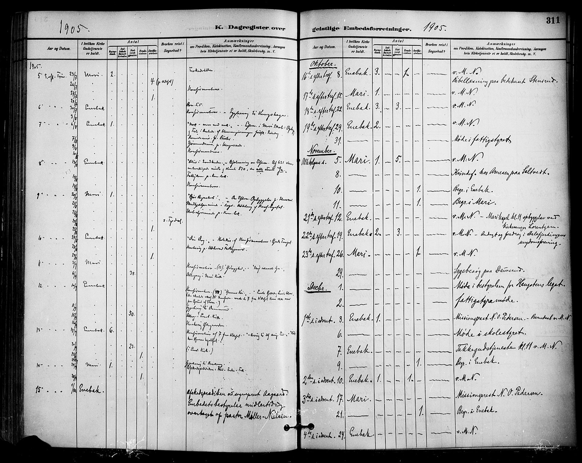 Enebakk prestekontor Kirkebøker, SAO/A-10171c/F/Fa/L0016: Parish register (official) no. I 16, 1883-1898, p. 311