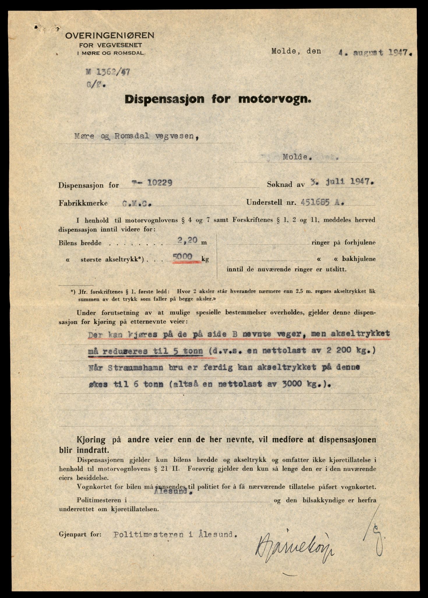 Møre og Romsdal vegkontor - Ålesund trafikkstasjon, AV/SAT-A-4099/F/Fe/L0019: Registreringskort for kjøretøy T 10228 - T 10350, 1927-1998, p. 41