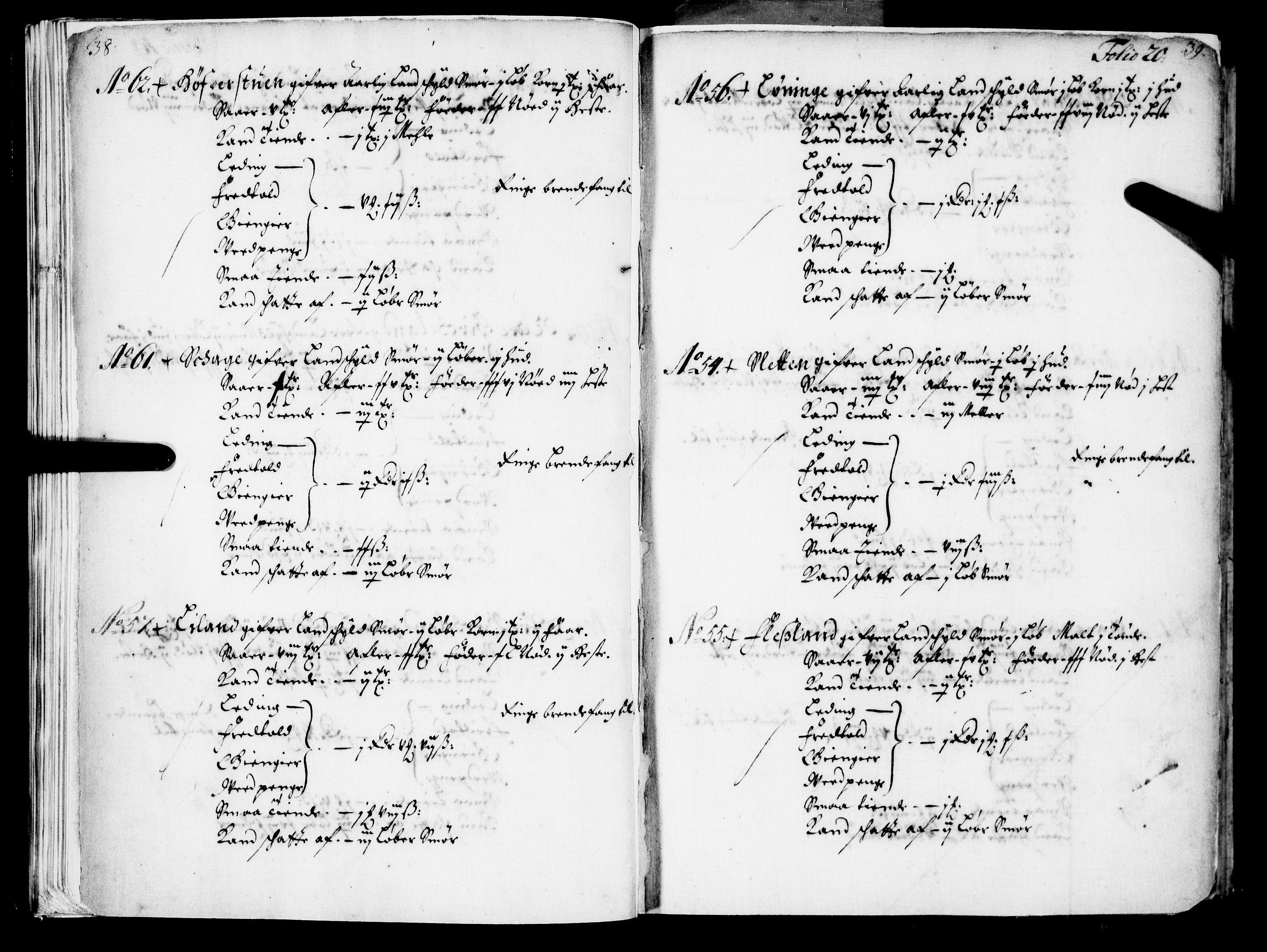 Rentekammeret inntil 1814, Realistisk ordnet avdeling, RA/EA-4070/N/Nb/Nba/L0039: Nordhordland fogderi, 1667, p. 19b-20a