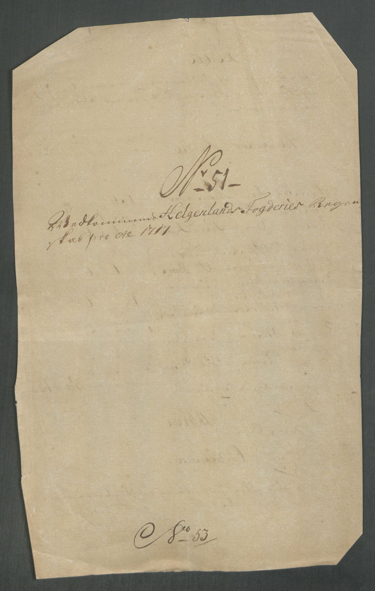 Rentekammeret inntil 1814, Reviderte regnskaper, Fogderegnskap, AV/RA-EA-4092/R65/L4515: Fogderegnskap Helgeland, 1717, p. 435