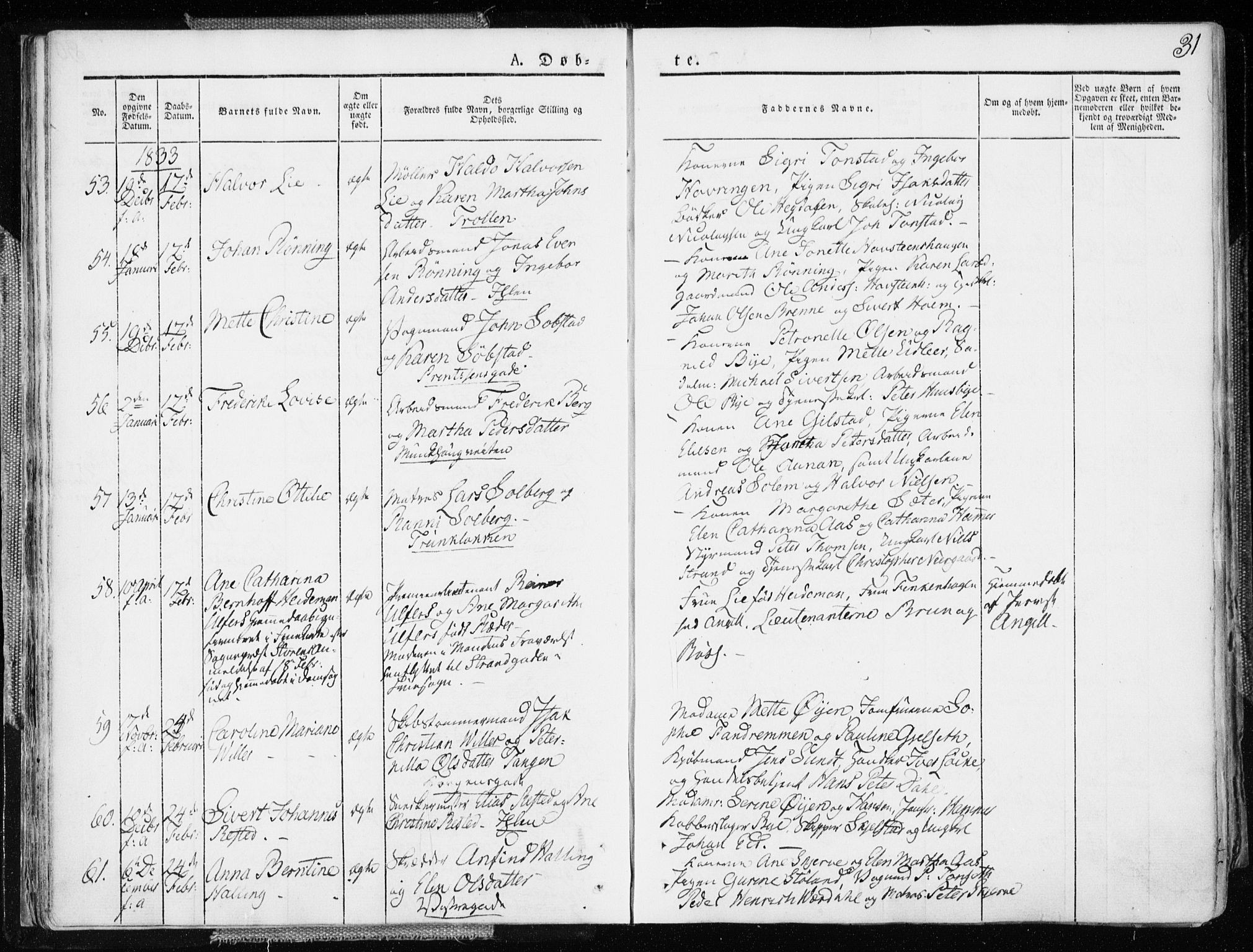 Ministerialprotokoller, klokkerbøker og fødselsregistre - Sør-Trøndelag, AV/SAT-A-1456/601/L0047: Parish register (official) no. 601A15, 1831-1839, p. 31