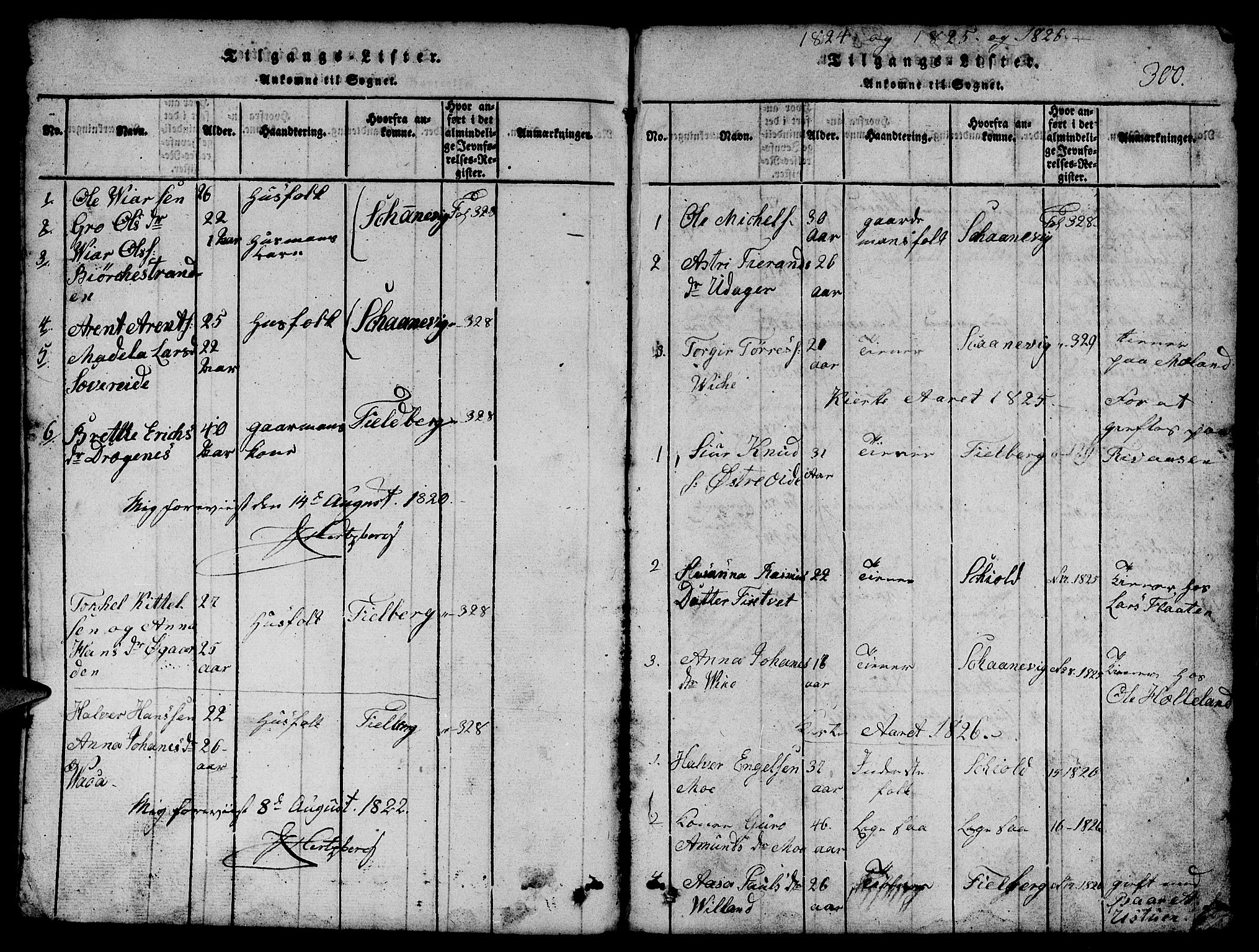 Etne sokneprestembete, SAB/A-75001/H/Hab: Parish register (copy) no. B 1, 1815-1850, p. 300