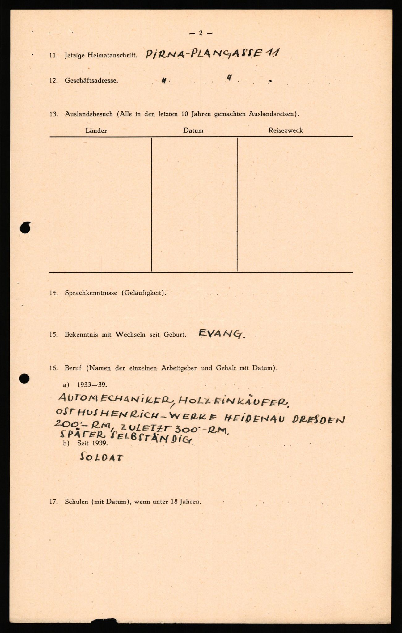 Forsvaret, Forsvarets overkommando II, AV/RA-RAFA-3915/D/Db/L0032: CI Questionaires. Tyske okkupasjonsstyrker i Norge. Tyskere., 1945-1946, p. 68