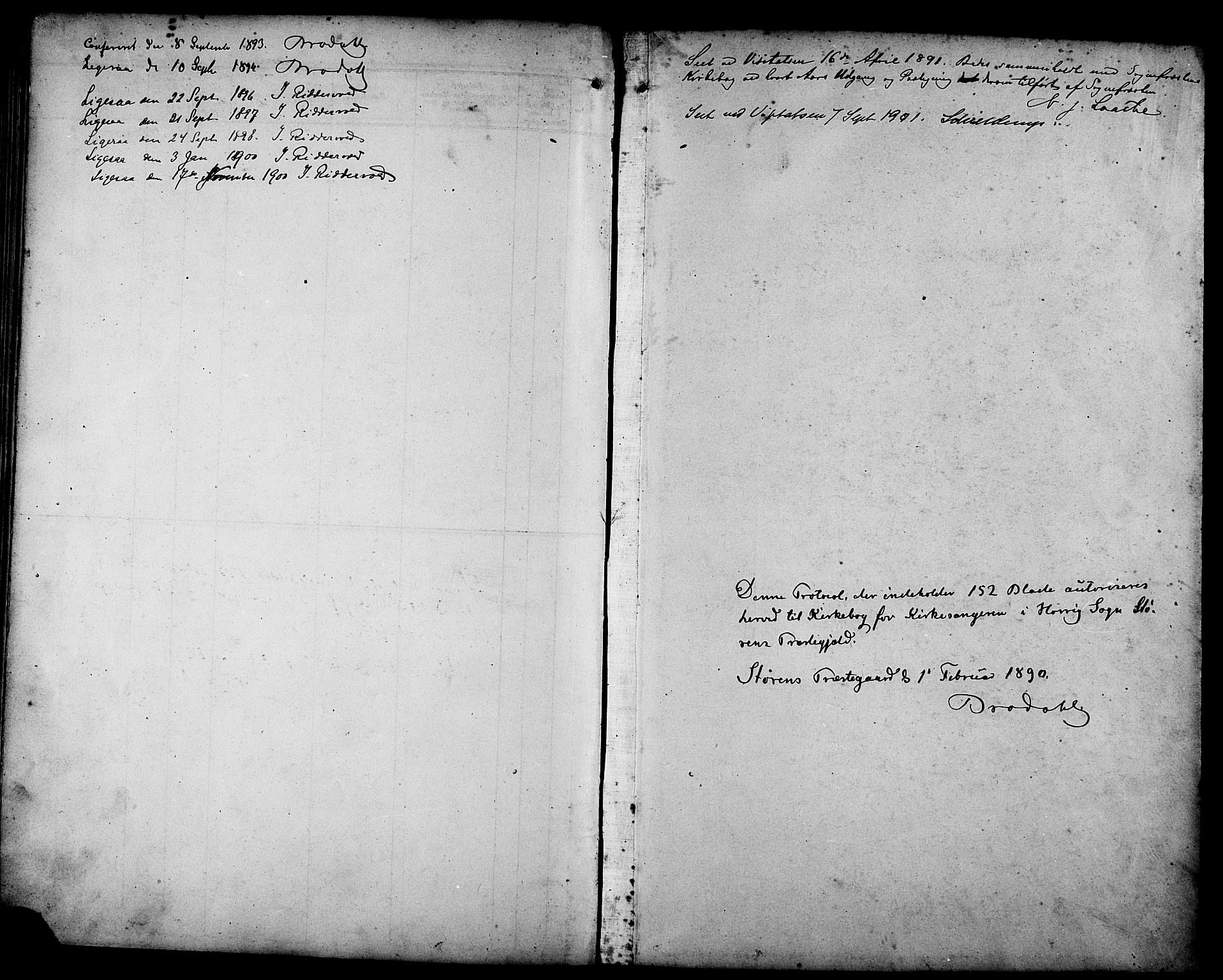 Ministerialprotokoller, klokkerbøker og fødselsregistre - Sør-Trøndelag, SAT/A-1456/692/L1111: Parish register (copy) no. 692C06, 1890-1904