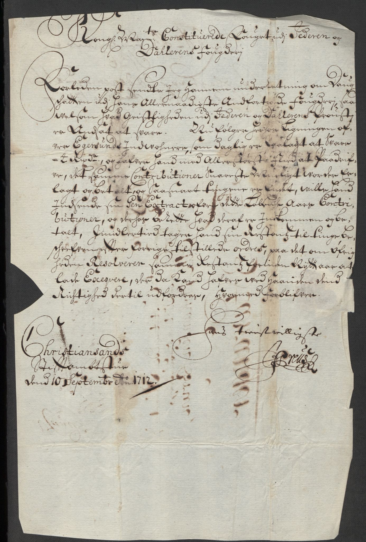 Rentekammeret inntil 1814, Reviderte regnskaper, Fogderegnskap, AV/RA-EA-4092/R46/L2737: Fogderegnskap Jæren og Dalane, 1712, p. 147