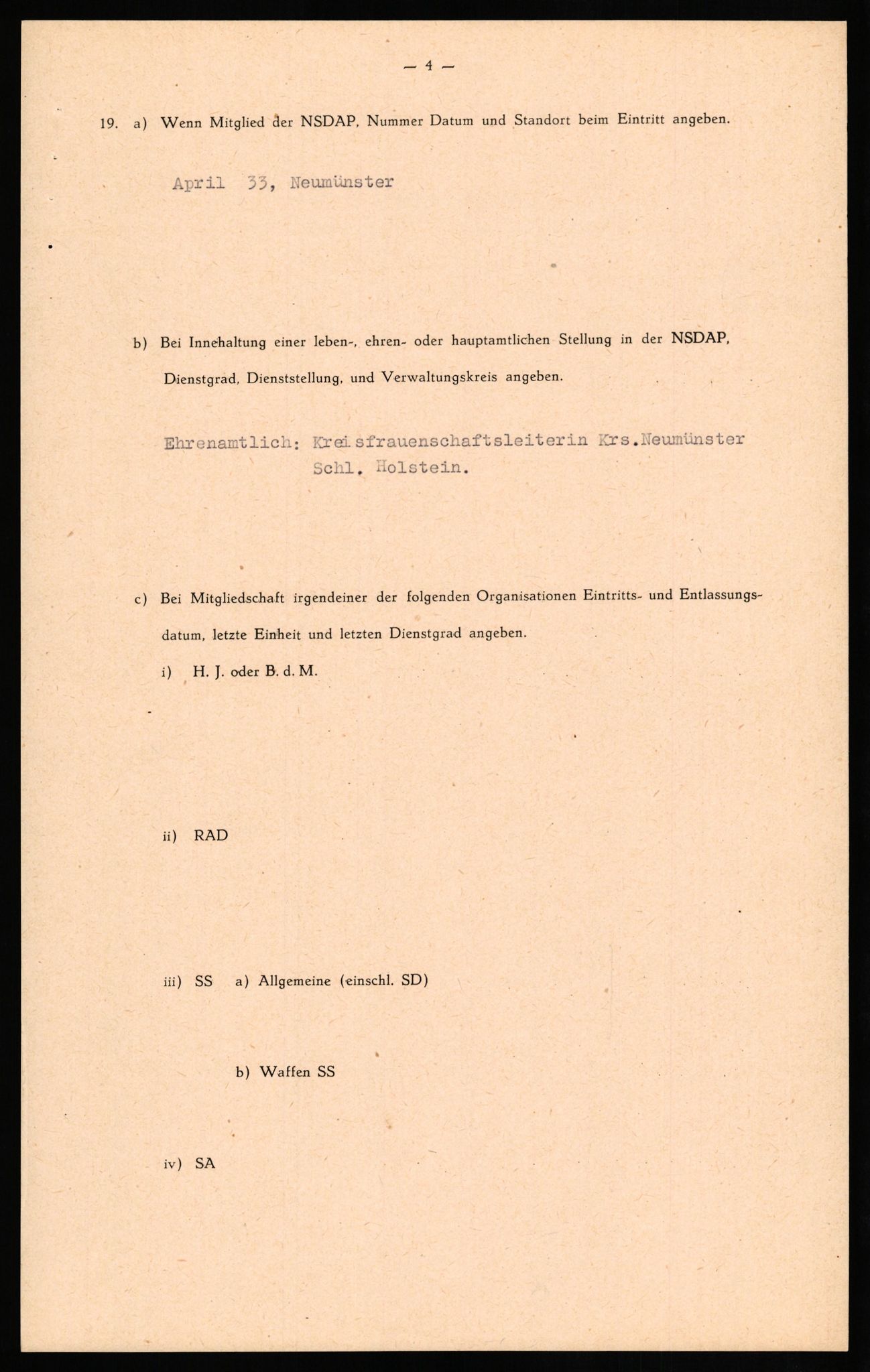 Forsvaret, Forsvarets overkommando II, AV/RA-RAFA-3915/D/Db/L0024: CI Questionaires. Tyske okkupasjonsstyrker i Norge. Tyskere., 1945-1946, p. 159