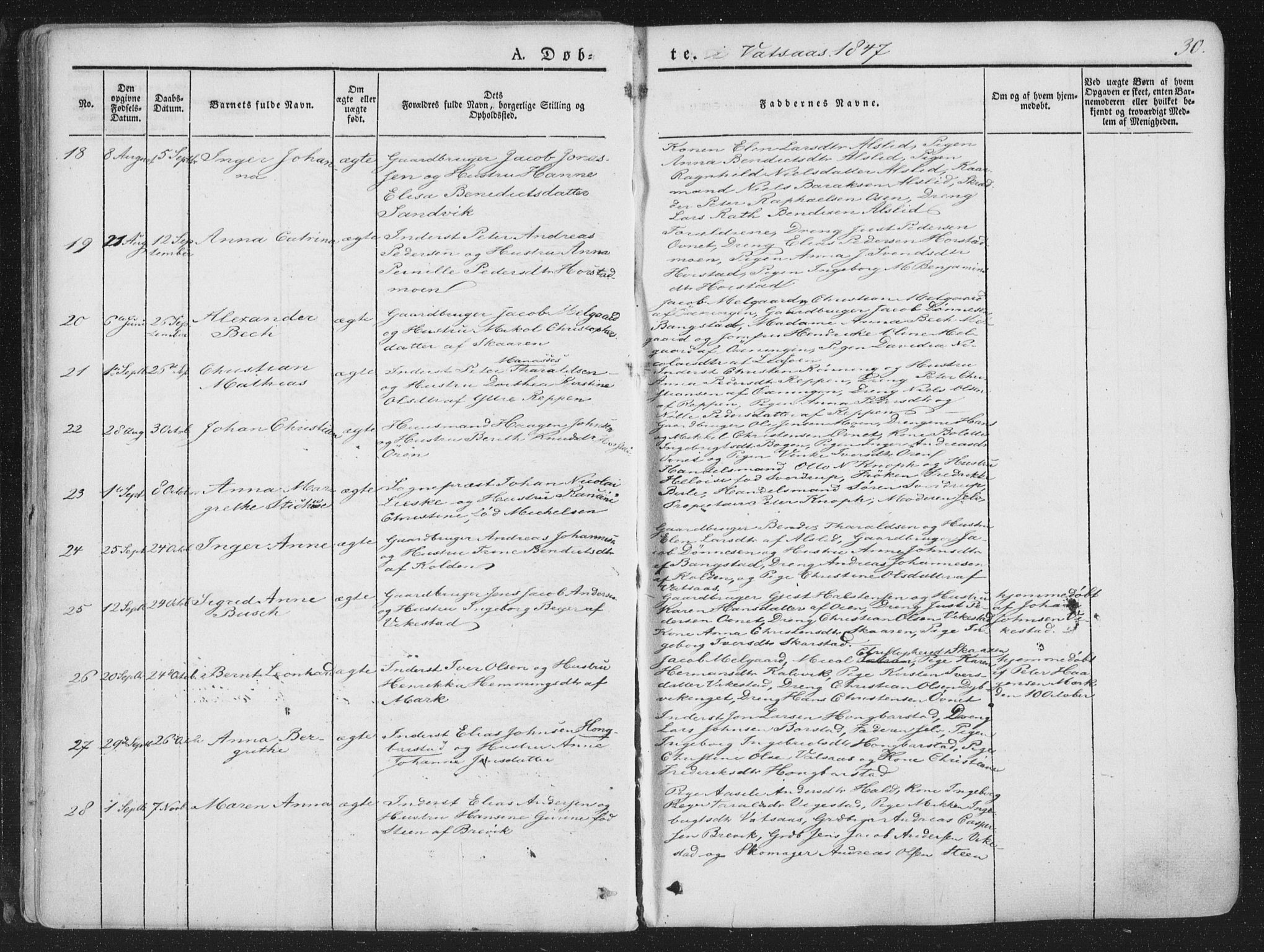 Ministerialprotokoller, klokkerbøker og fødselsregistre - Nordland, AV/SAT-A-1459/810/L0144: Parish register (official) no. 810A07 /1, 1841-1862, p. 30