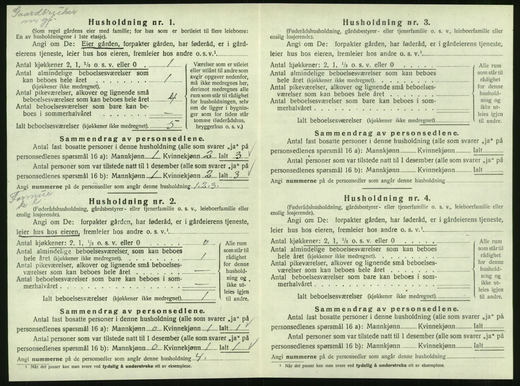 SAT, 1920 census for Velfjord, 1920, p. 462