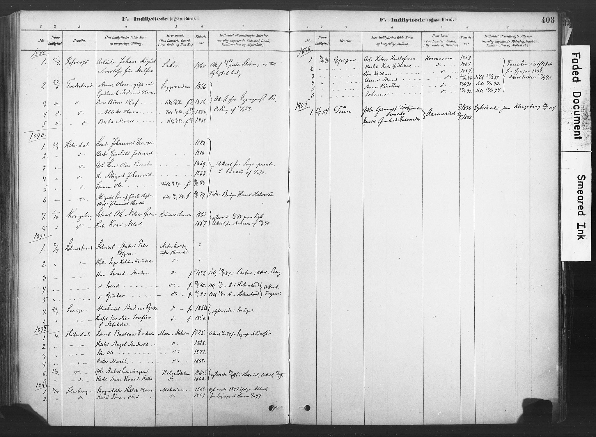 Sandsvær kirkebøker, SAKO/A-244/F/Fd/L0001: Parish register (official) no. IV 1, 1878-1906, p. 403