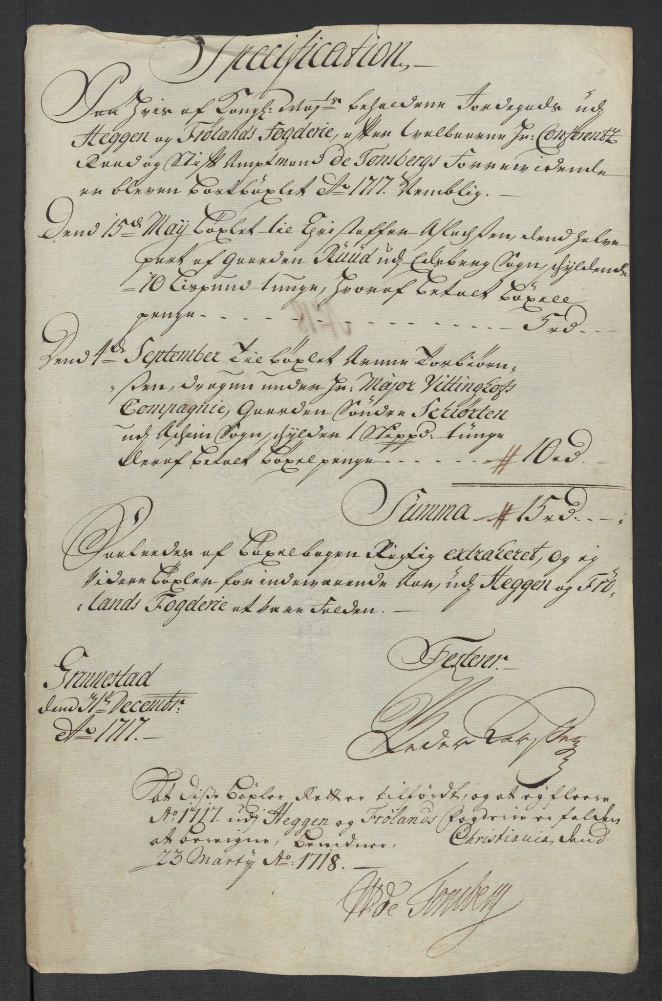 Rentekammeret inntil 1814, Reviderte regnskaper, Fogderegnskap, RA/EA-4092/R07/L0313: Fogderegnskap Rakkestad, Heggen og Frøland, 1717, p. 367