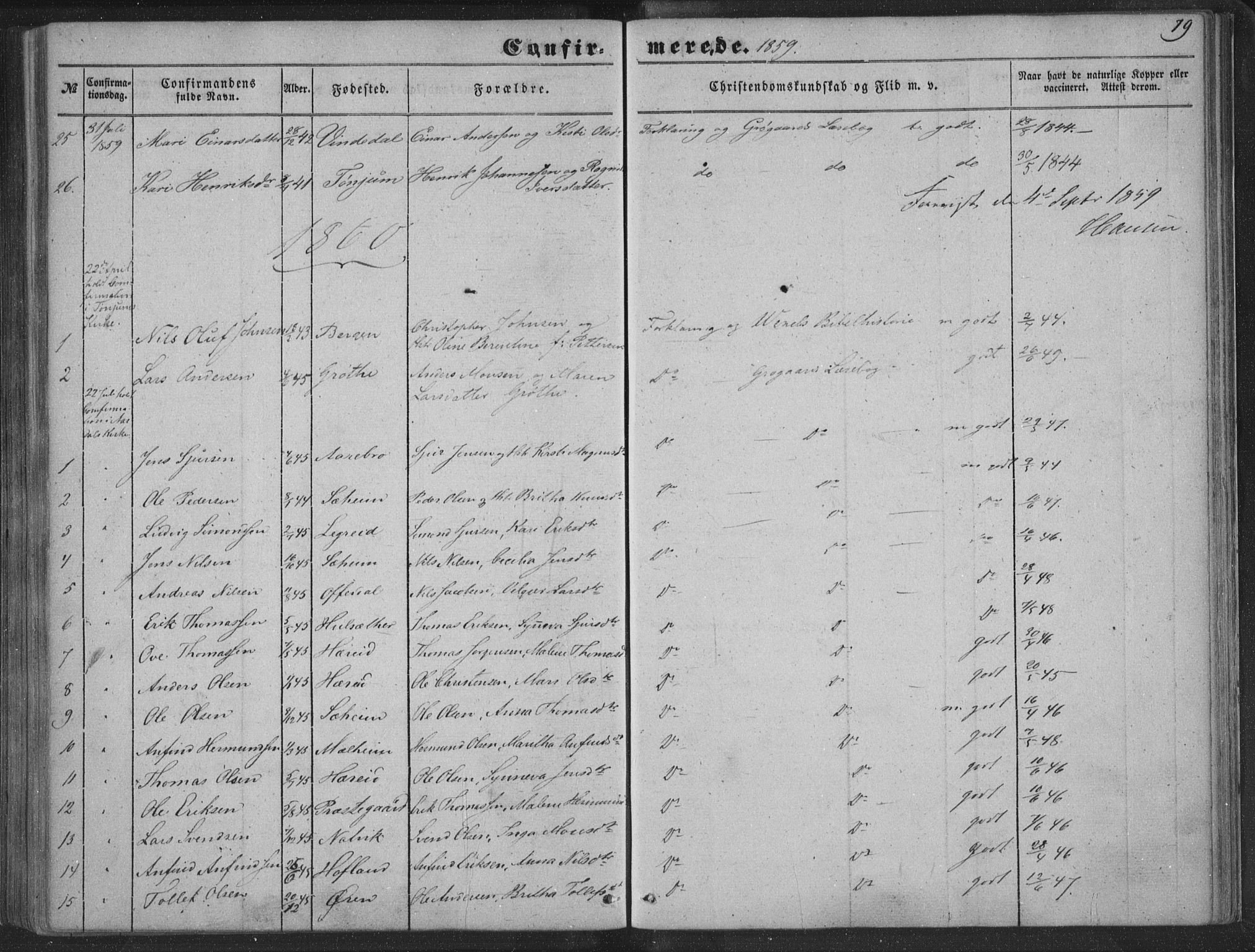 Lærdal sokneprestembete, SAB/A-81201: Parish register (official) no. A 13, 1847-1864, p. 79