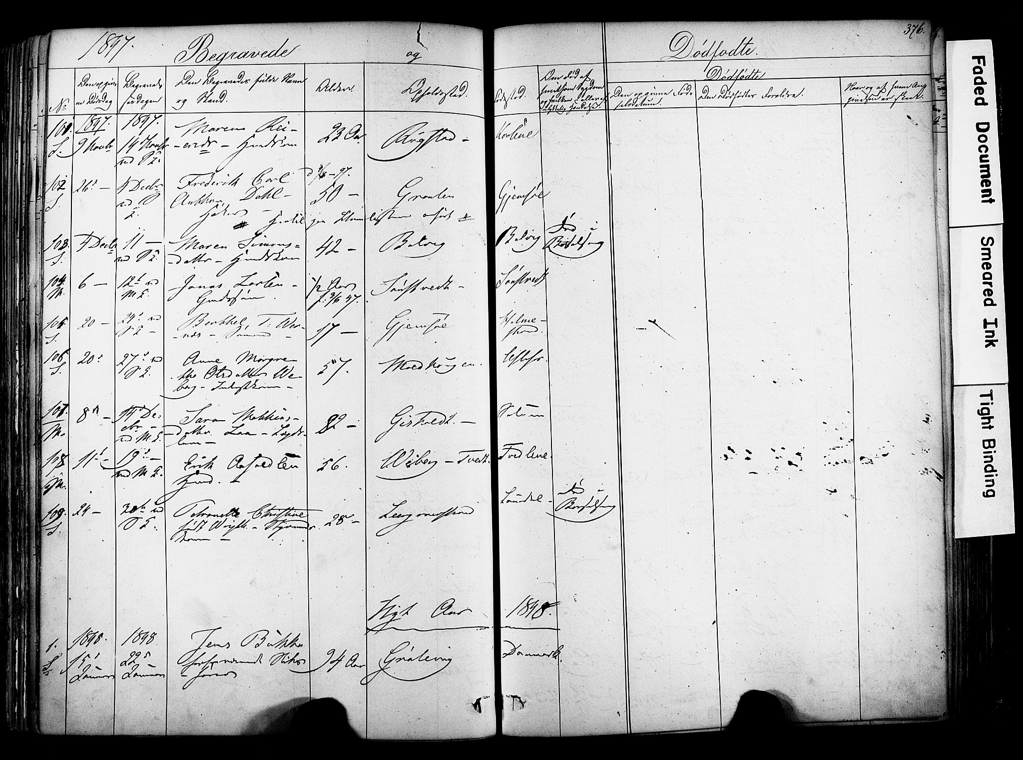 Solum kirkebøker, SAKO/A-306/F/Fa/L0006: Parish register (official) no. I 6, 1844-1855, p. 376