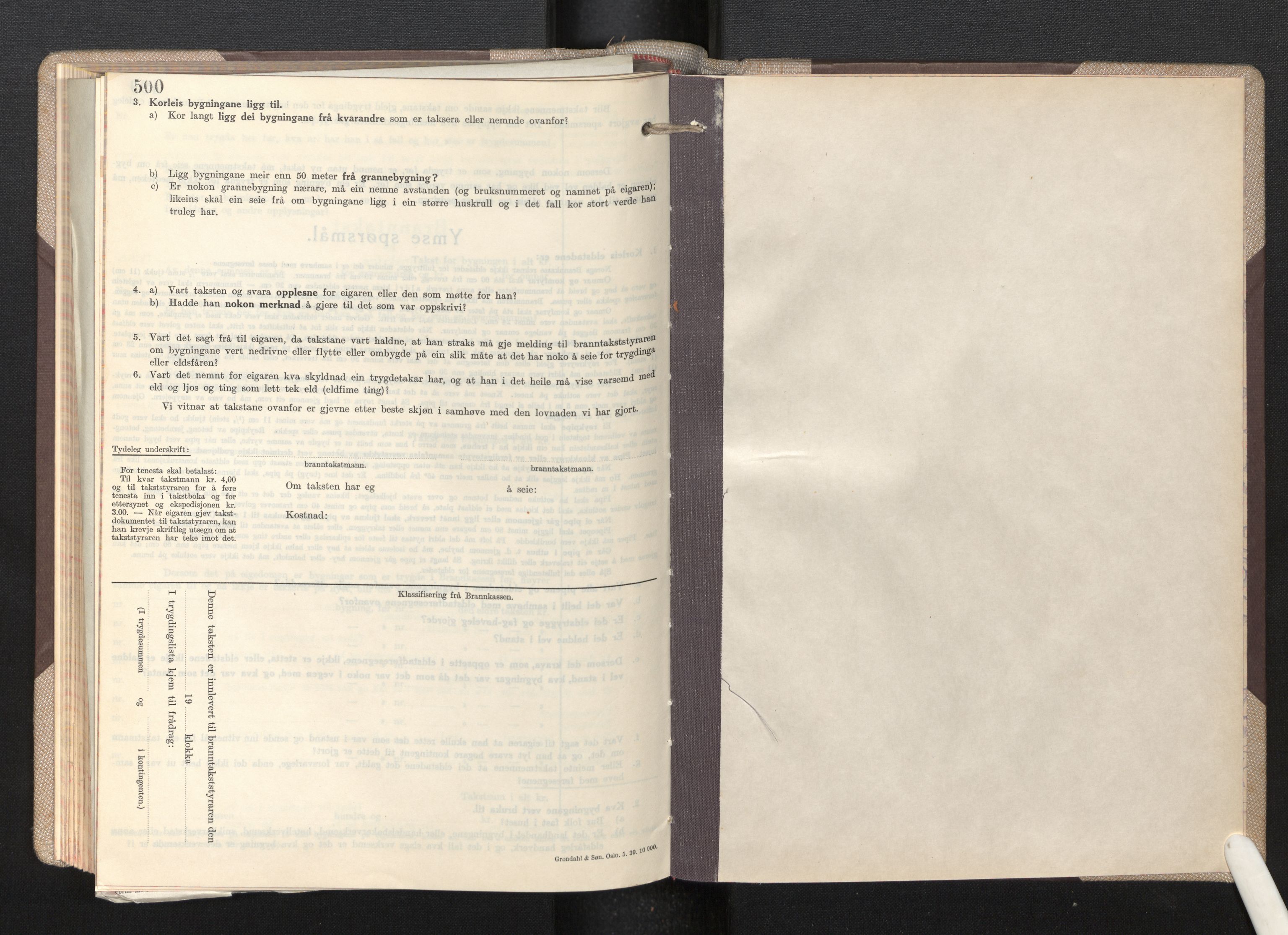 Lensmannen i Førde, AV/SAB-A-27401/0012/L0010: Branntakstprotokoll, skjematakst, 1946-1947, p. 500