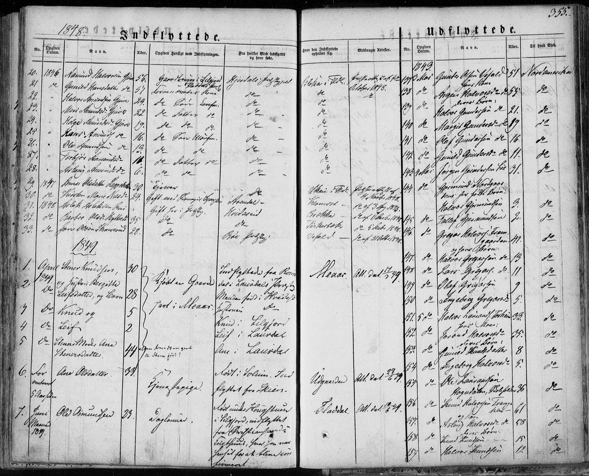 Seljord kirkebøker, SAKO/A-20/F/Fa/L0011: Parish register (official) no. I 11, 1831-1849, p. 355