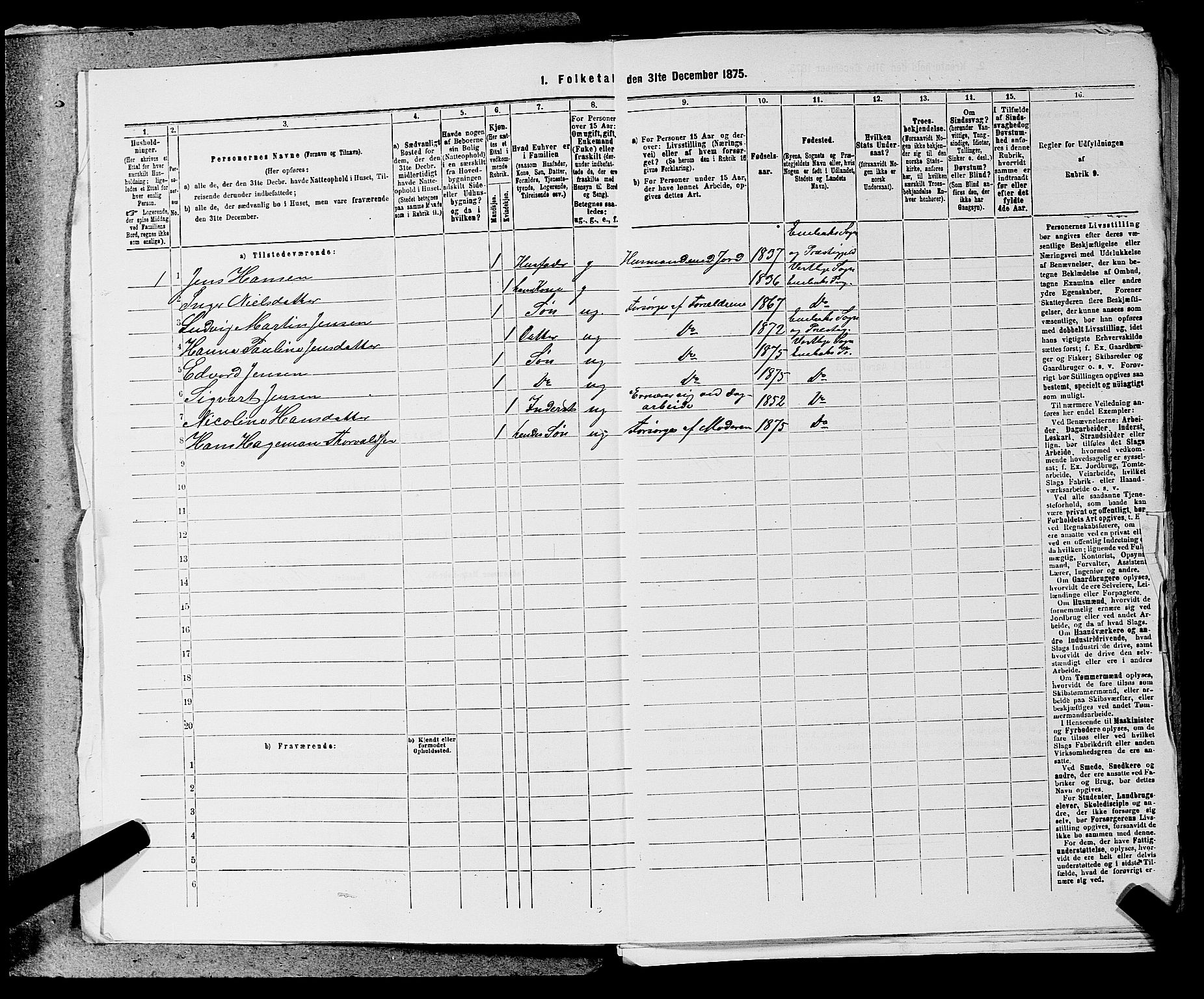 RA, 1875 census for 0229P Enebakk, 1875, p. 657