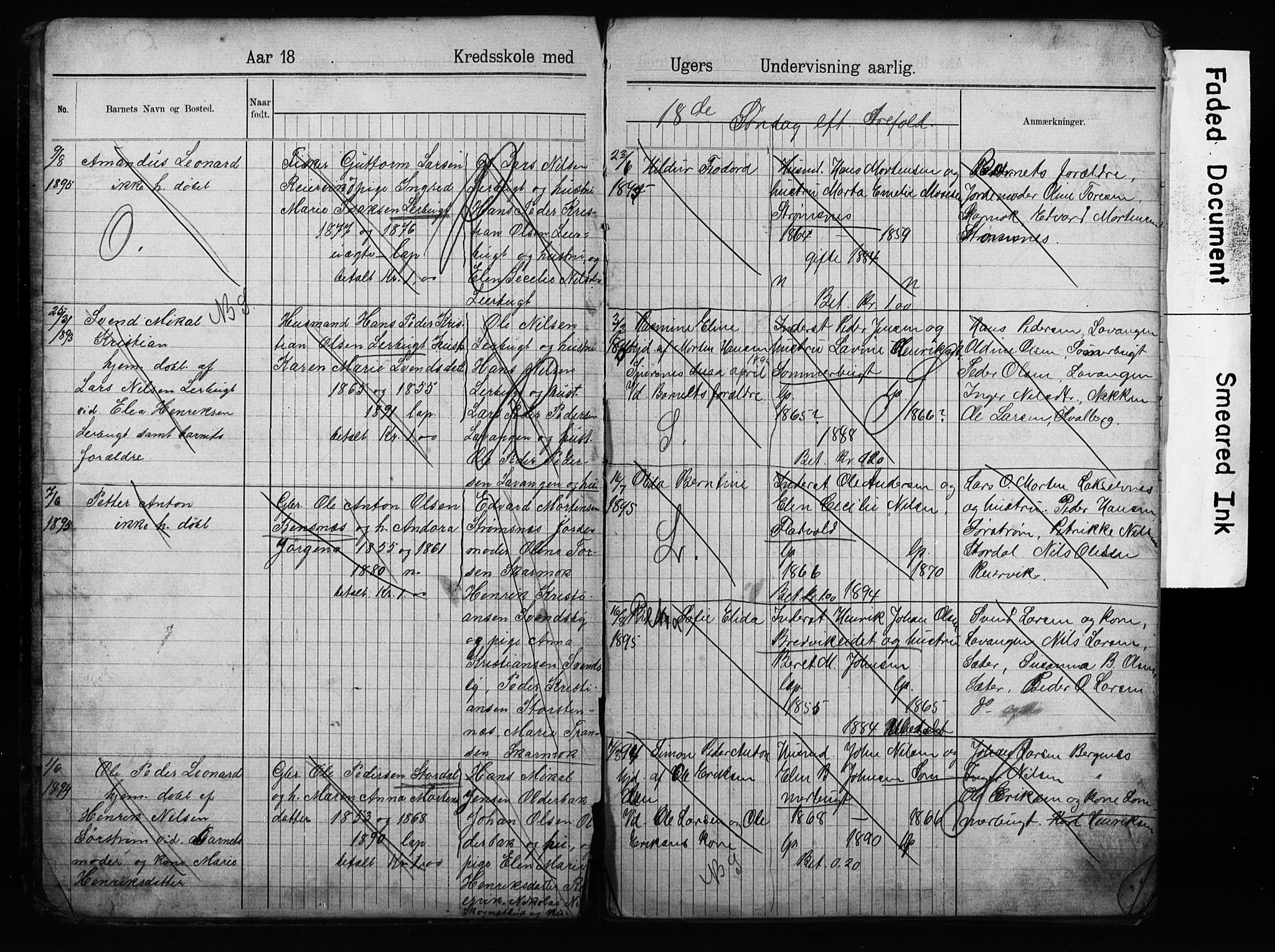 Lyngen sokneprestembete, AV/SATØ-S-1289/H/Ha/L0052/0001: Baptism register no. 52.1, 1895-1914