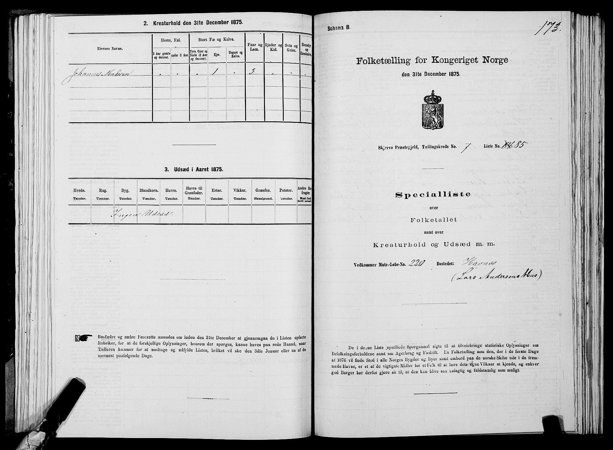 SATØ, 1875 census for 1941P Skjervøy, 1875, p. 6173