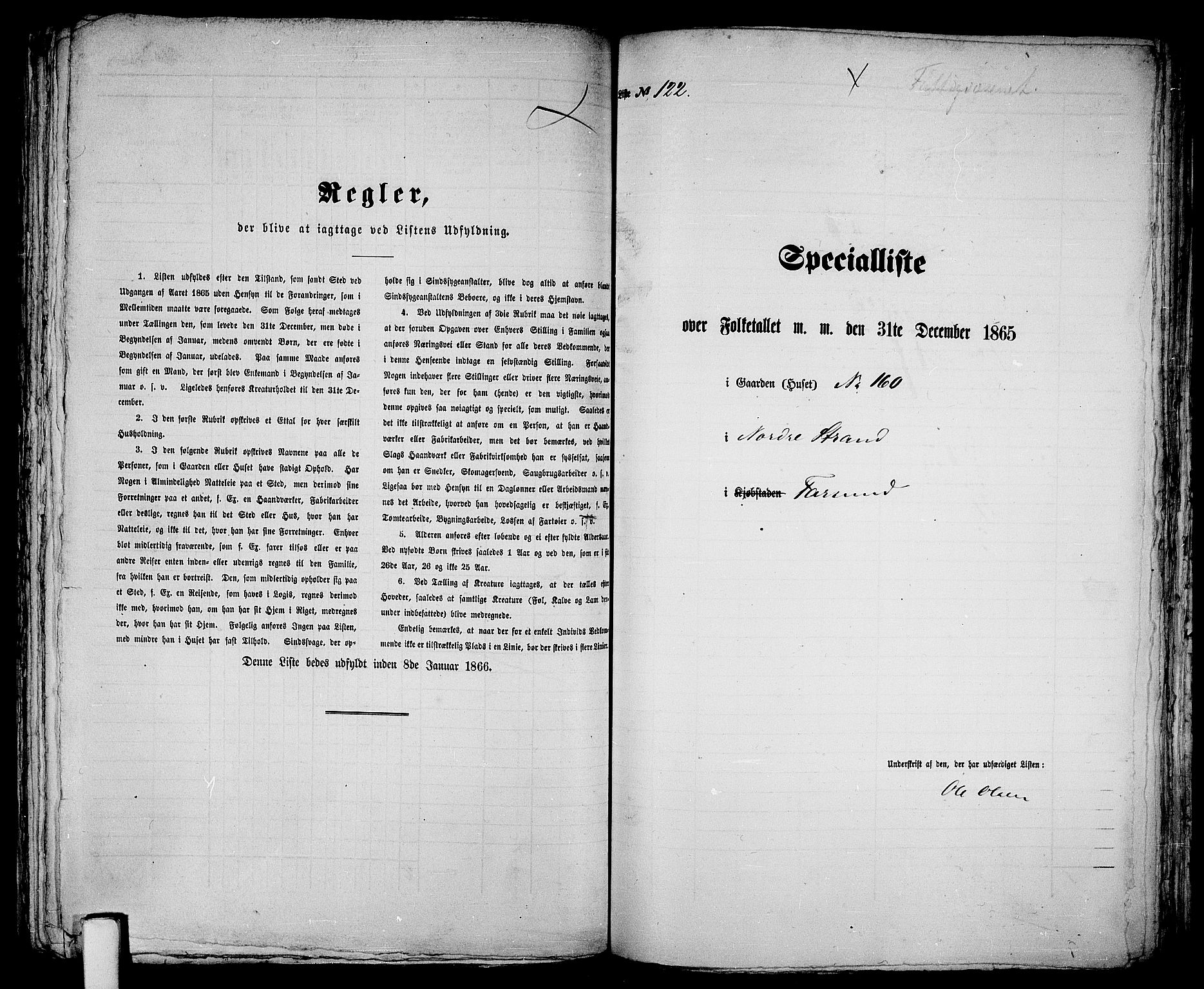 RA, 1865 census for Vanse/Farsund, 1865, p. 250