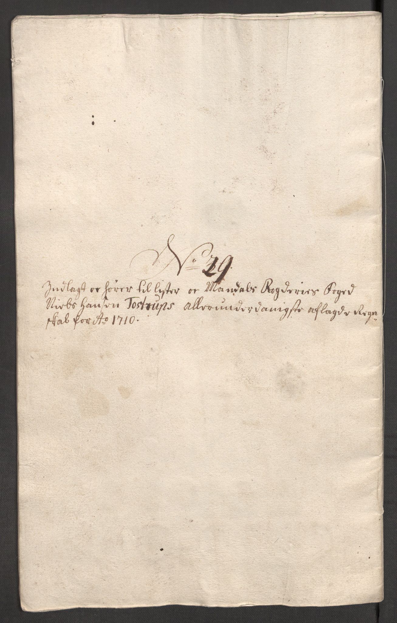 Rentekammeret inntil 1814, Reviderte regnskaper, Fogderegnskap, AV/RA-EA-4092/R43/L2553: Fogderegnskap Lista og Mandal, 1710, p. 124