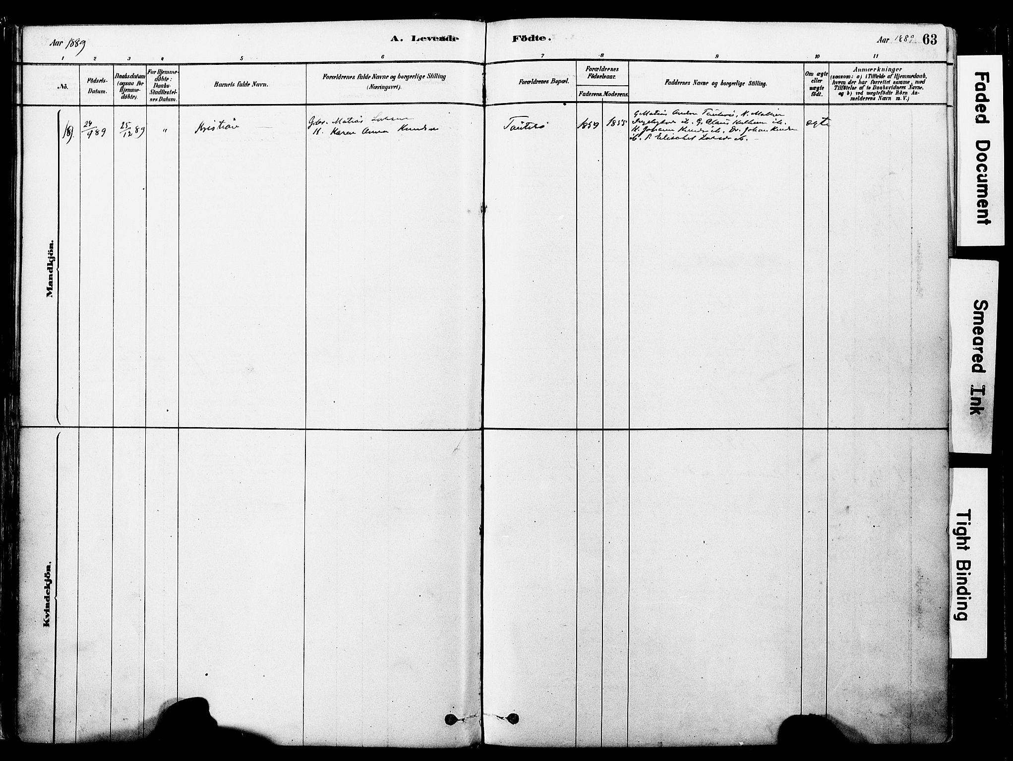 Ministerialprotokoller, klokkerbøker og fødselsregistre - Møre og Romsdal, SAT/A-1454/560/L0721: Parish register (official) no. 560A05, 1878-1917, p. 63