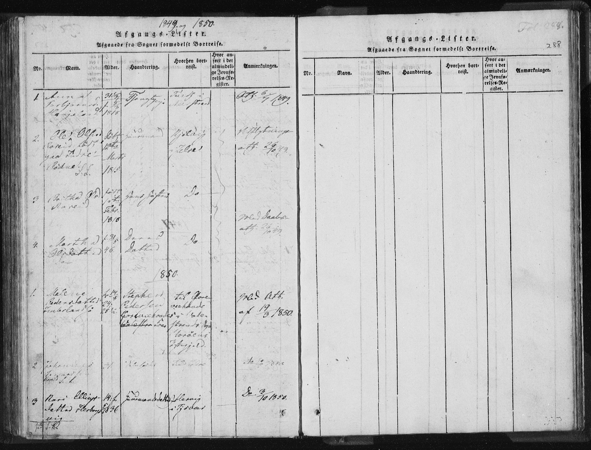 Vikedal sokneprestkontor, AV/SAST-A-101840/01/IV: Parish register (official) no. A 5, 1817-1850, p. 288