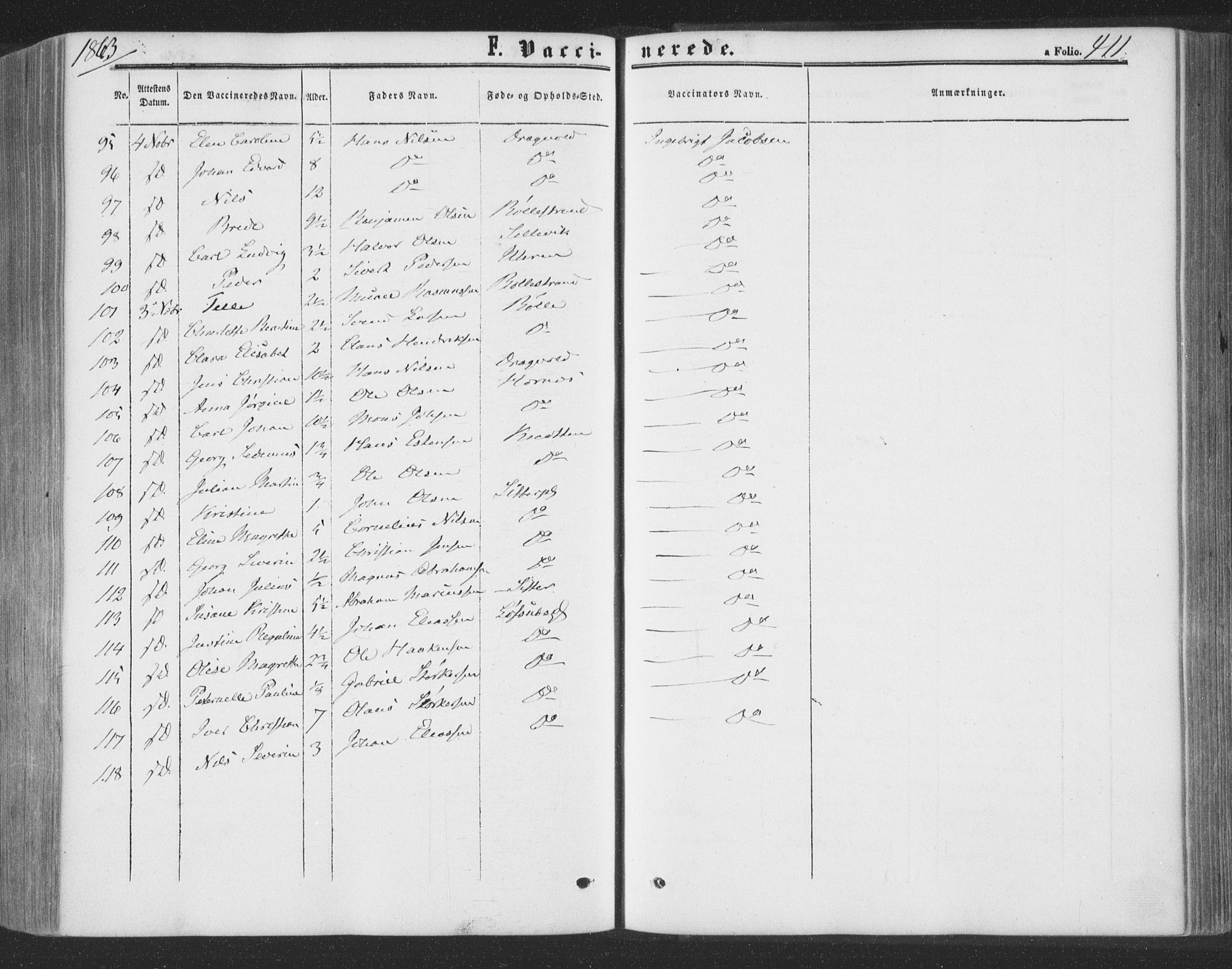 Ministerialprotokoller, klokkerbøker og fødselsregistre - Nord-Trøndelag, SAT/A-1458/773/L0615: Parish register (official) no. 773A06, 1857-1870, p. 411