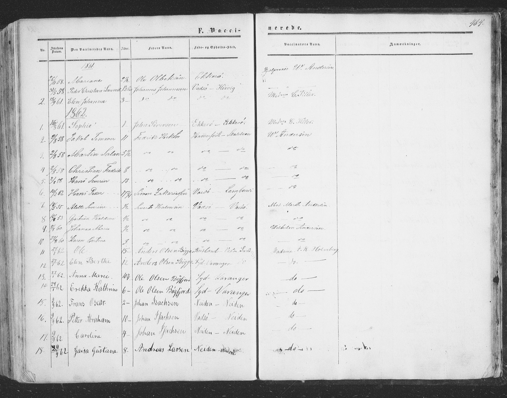 Vadsø sokneprestkontor, SATØ/S-1325/H/Ha/L0004kirke: Parish register (official) no. 4, 1854-1880, p. 484