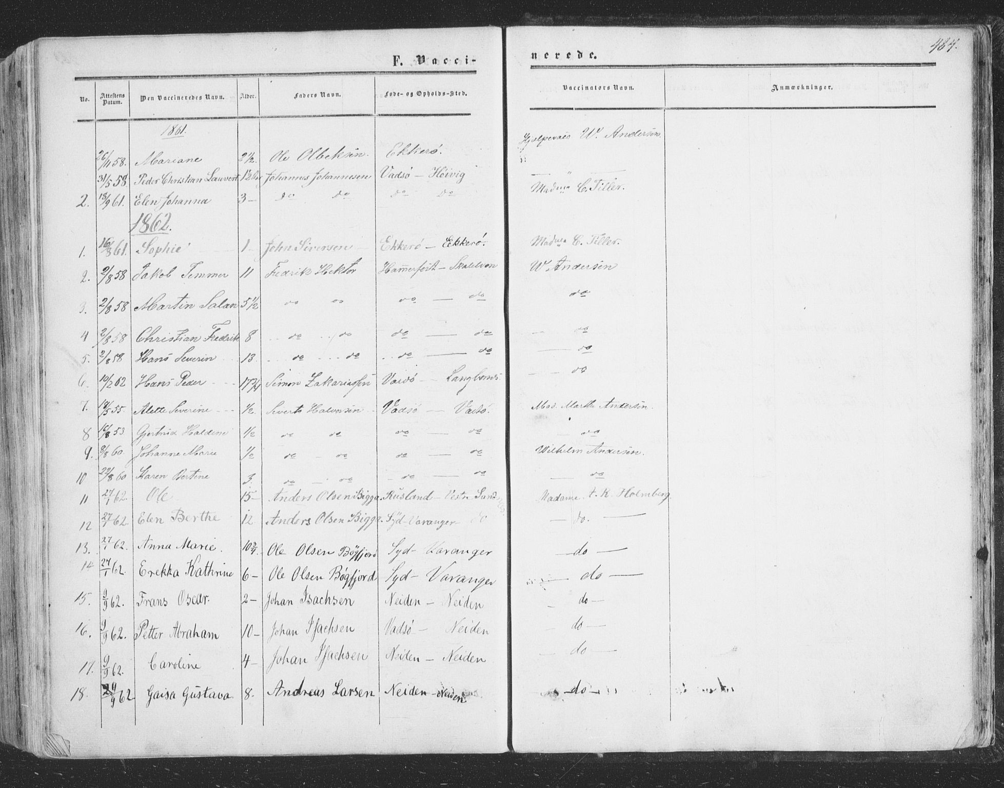 Vadsø sokneprestkontor, AV/SATØ-S-1325/H/Ha/L0004kirke: Parish register (official) no. 4, 1854-1880, p. 484