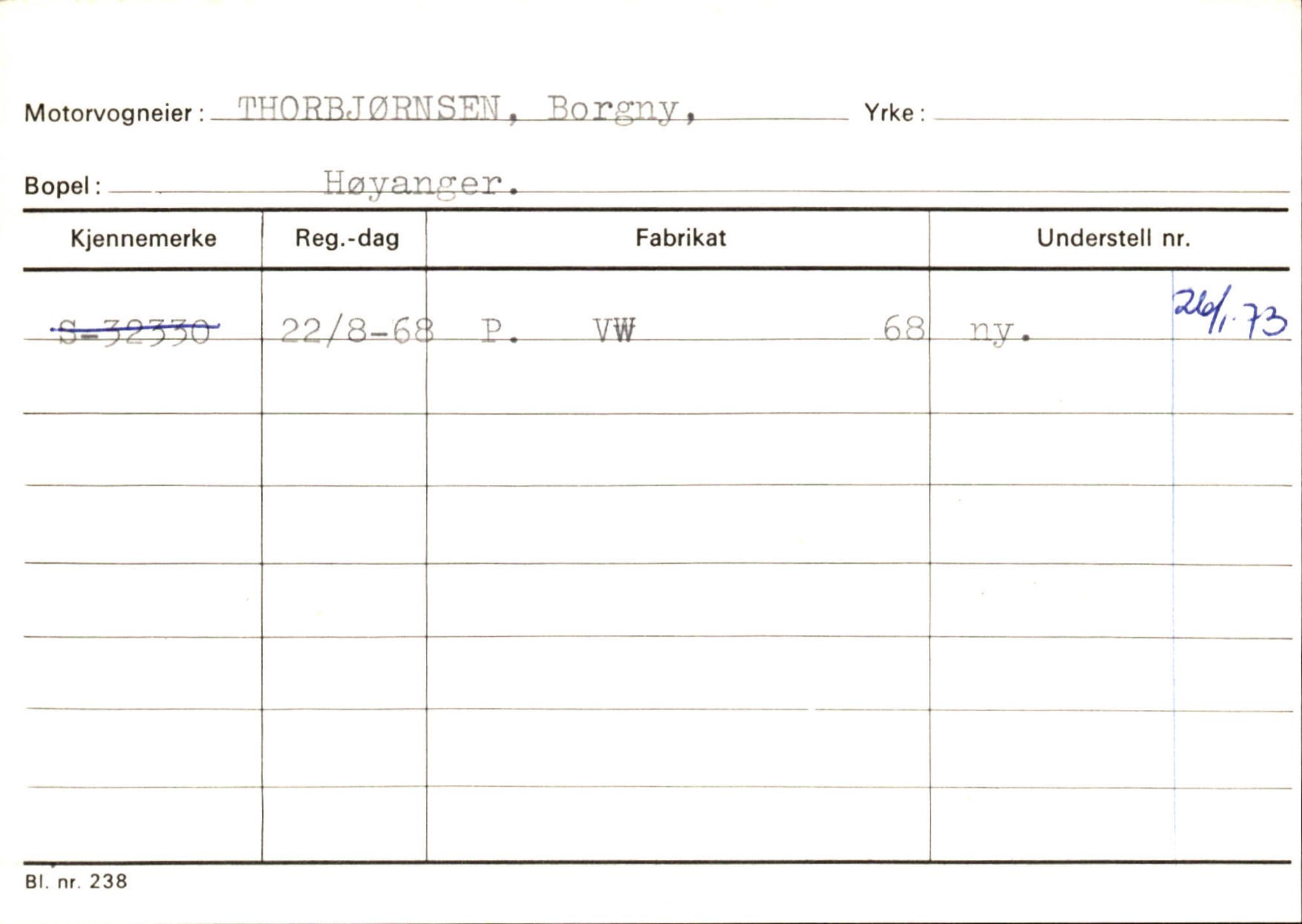 Statens vegvesen, Sogn og Fjordane vegkontor, AV/SAB-A-5301/4/F/L0131: Eigarregister Høyanger P-Å. Stryn S-Å, 1945-1975, p. 591