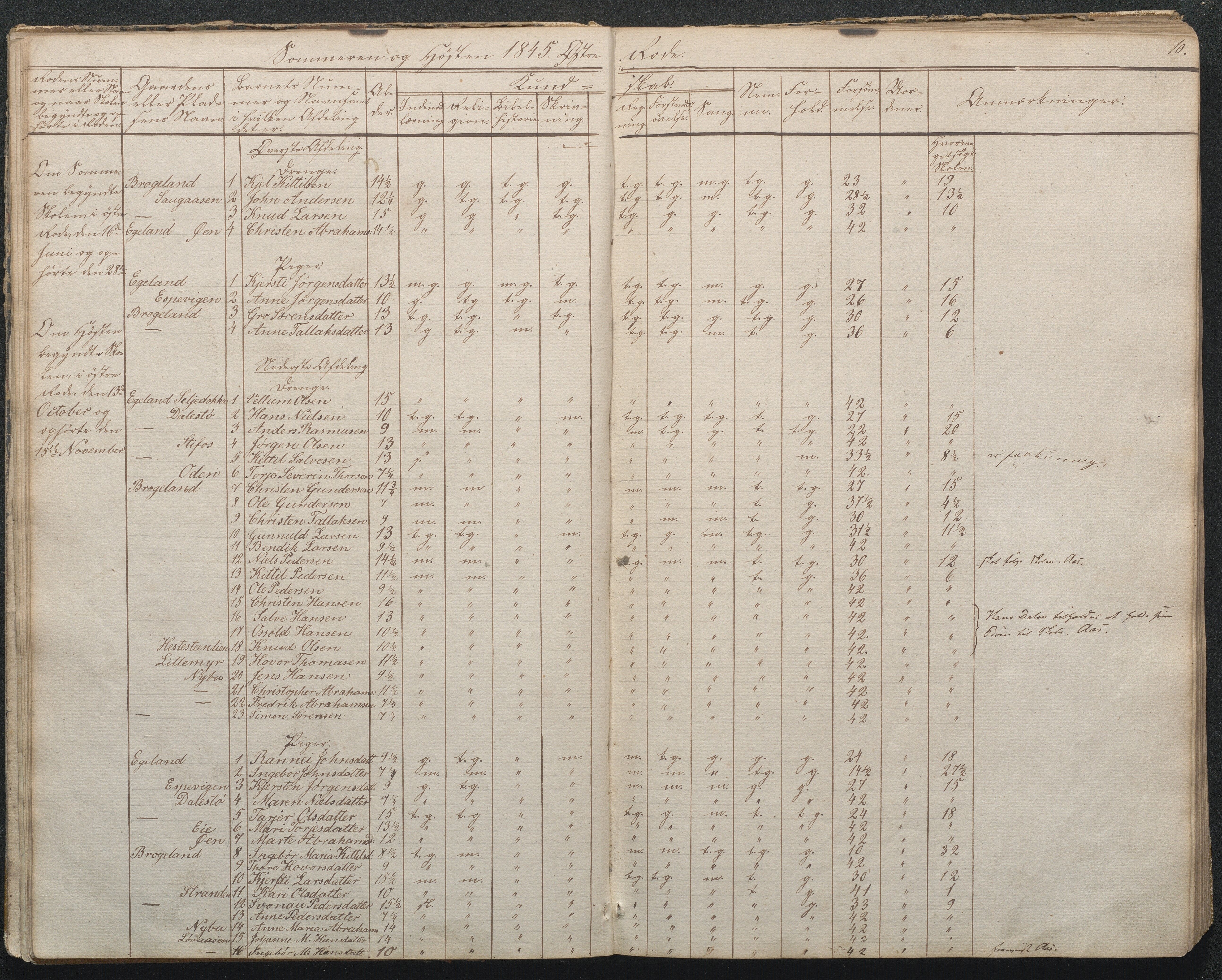 Gjerstad Kommune, Gjerstad Skole, AAKS/KA0911-550a/F02/L0002: Skolejournal/protokoll 7.skoledistrikt, 1844-1886, p. 10