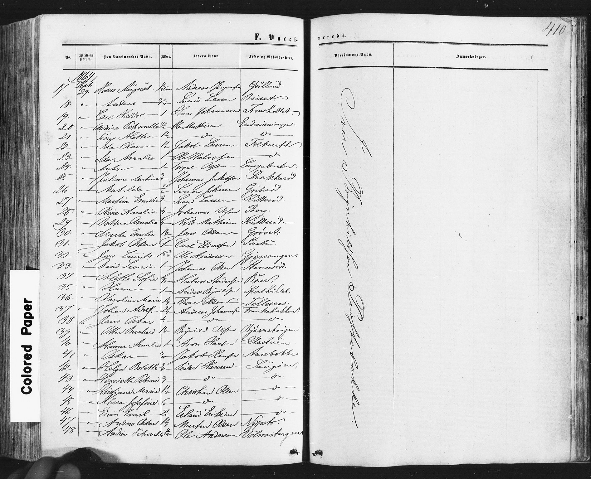 Idd prestekontor Kirkebøker, AV/SAO-A-10911/F/Fc/L0005: Parish register (official) no. III 5, 1861-1877, p. 410