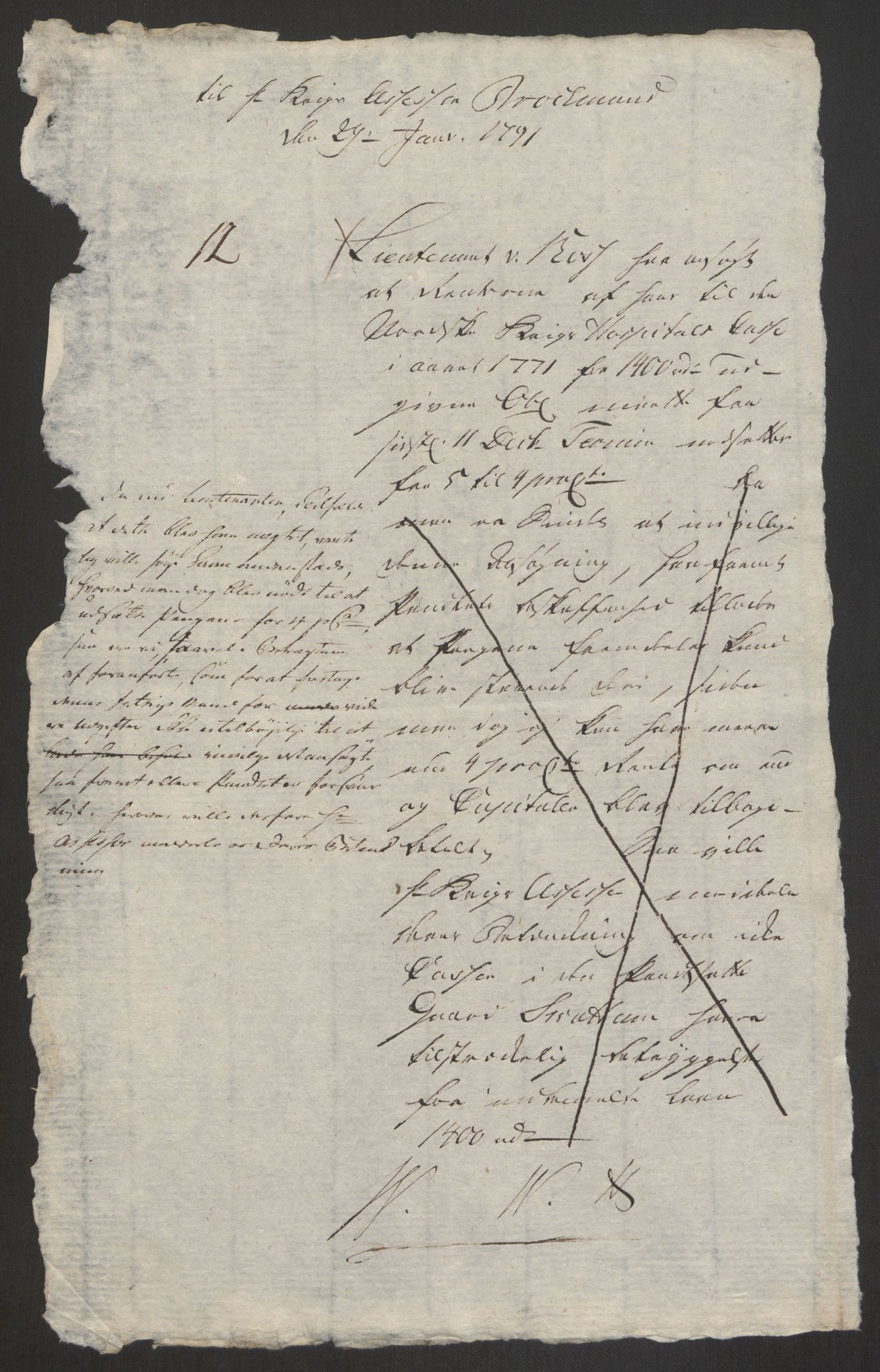 Forsvaret, Den norske kvesthuskasse/krigshospitalkasse, AV/RA-RAFA-1887/F/Fa/L0008: Konsepter, 1790-1793, p. 362