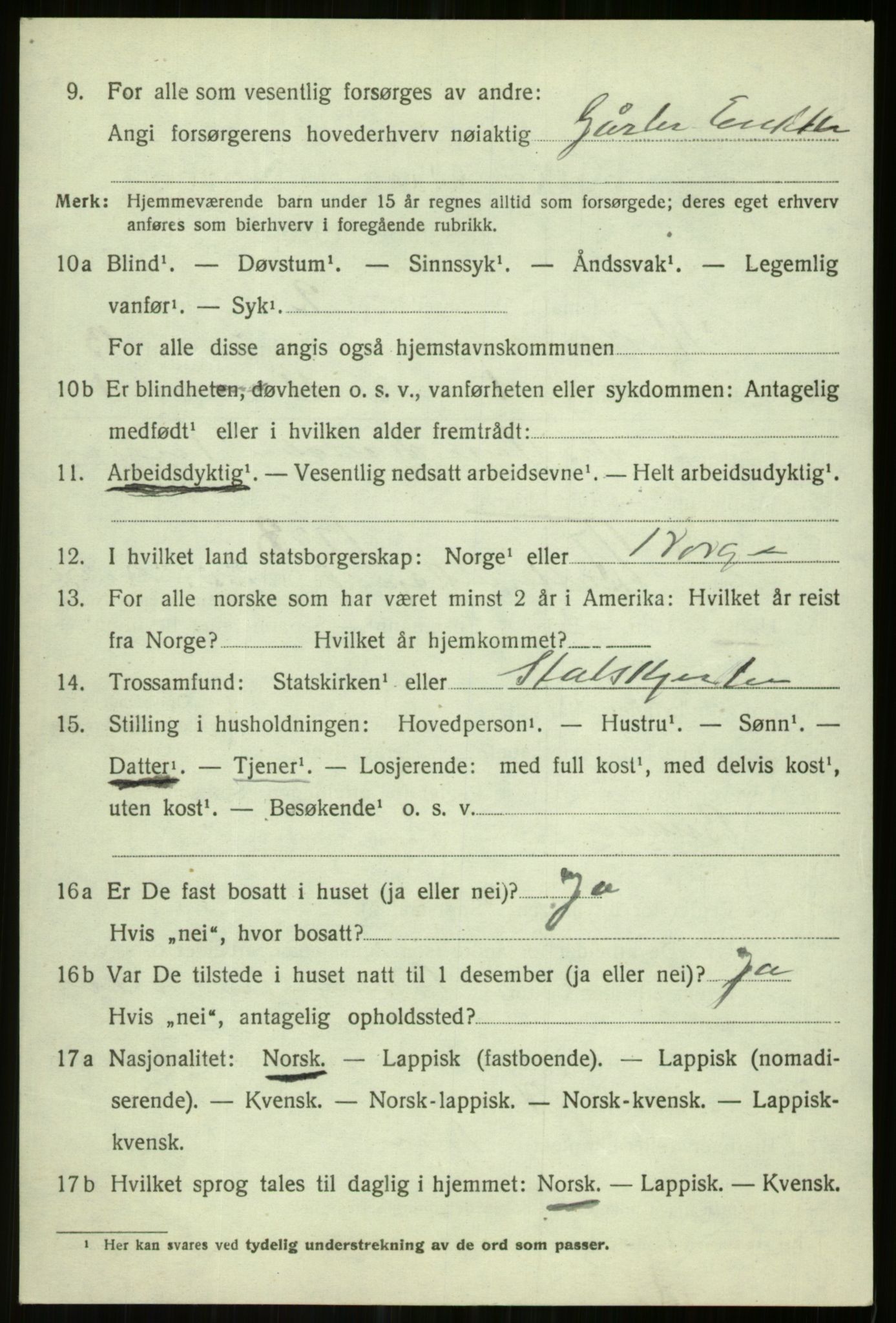 SATØ, 1920 census for Karlsøy, 1920, p. 1753