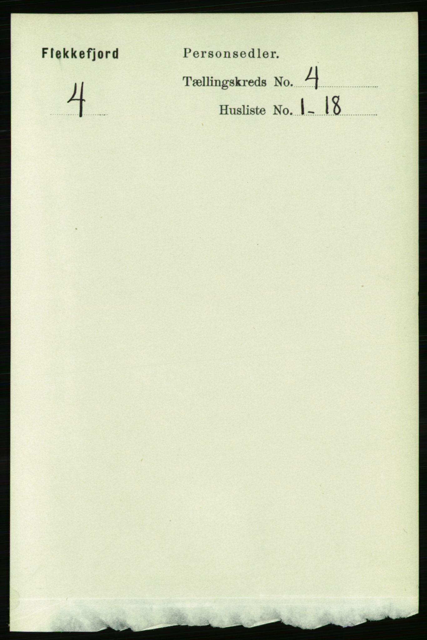 RA, 1891 census for 1004 Flekkefjord, 1891, p. 1024