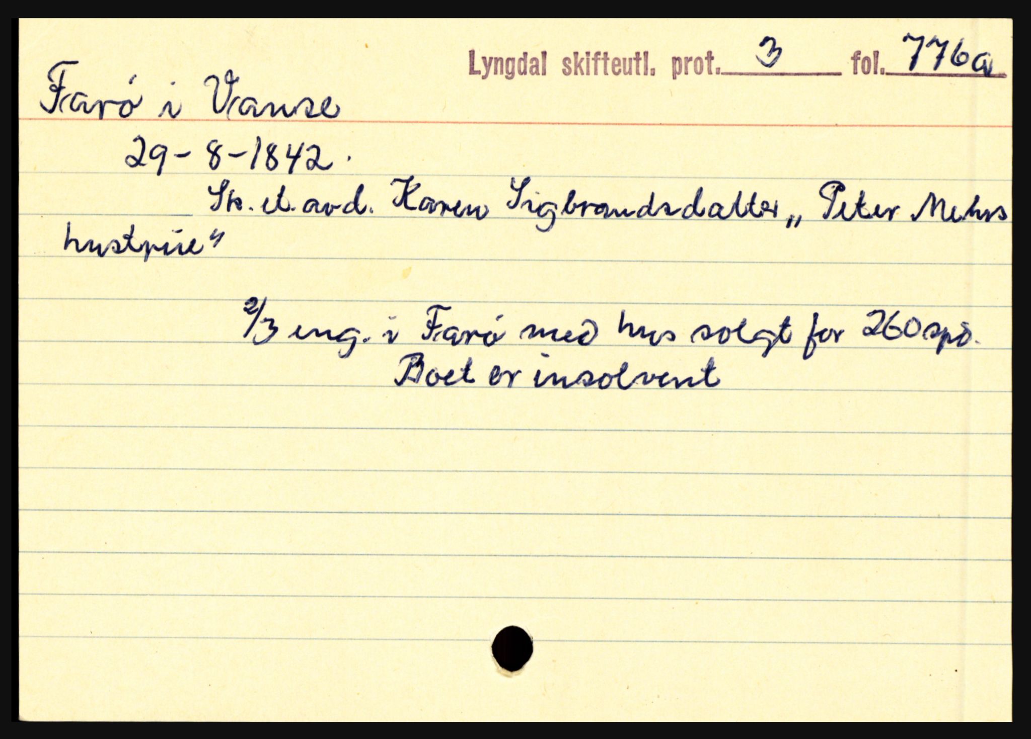 Lyngdal sorenskriveri, SAK/1221-0004/H, p. 3231