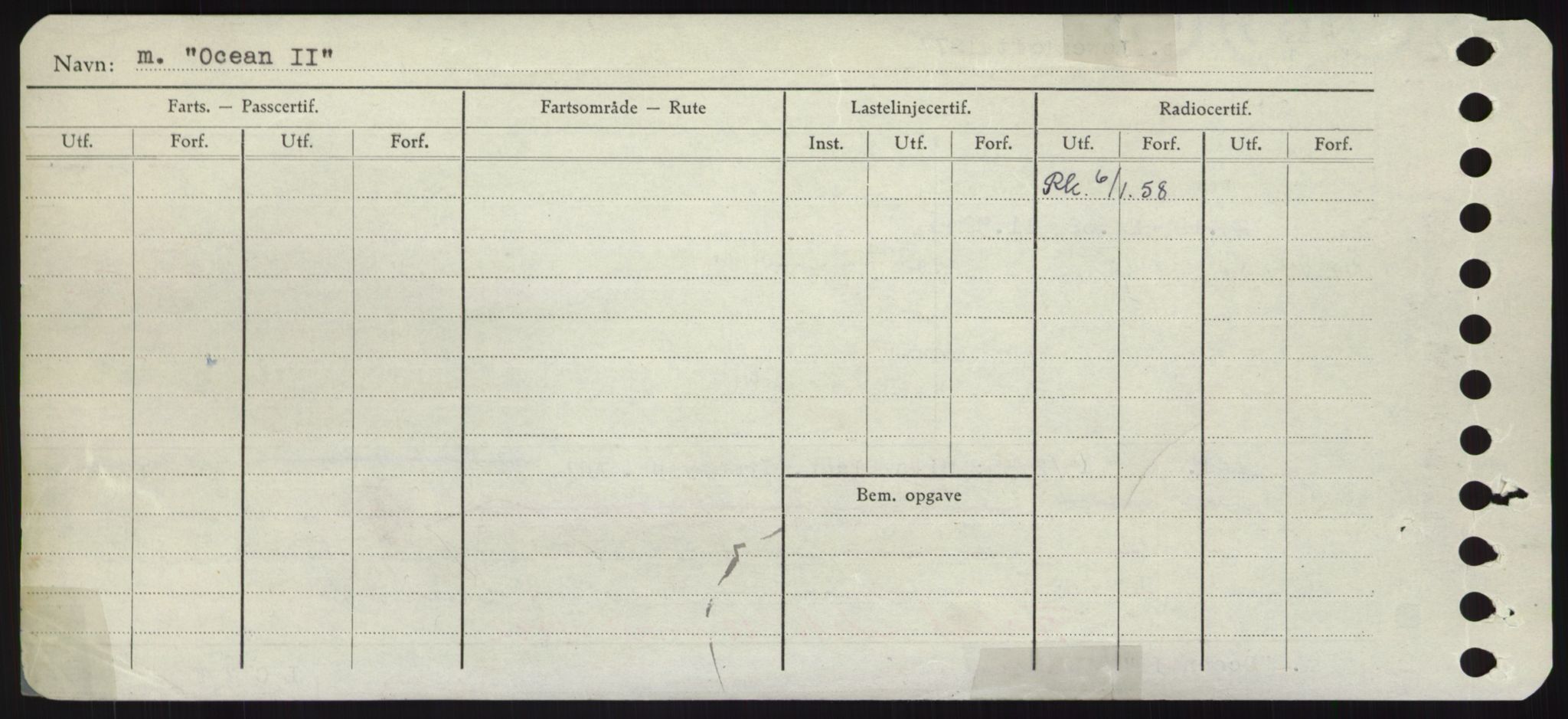 Sjøfartsdirektoratet med forløpere, Skipsmålingen, RA/S-1627/H/Hd/L0028: Fartøy, O, p. 58